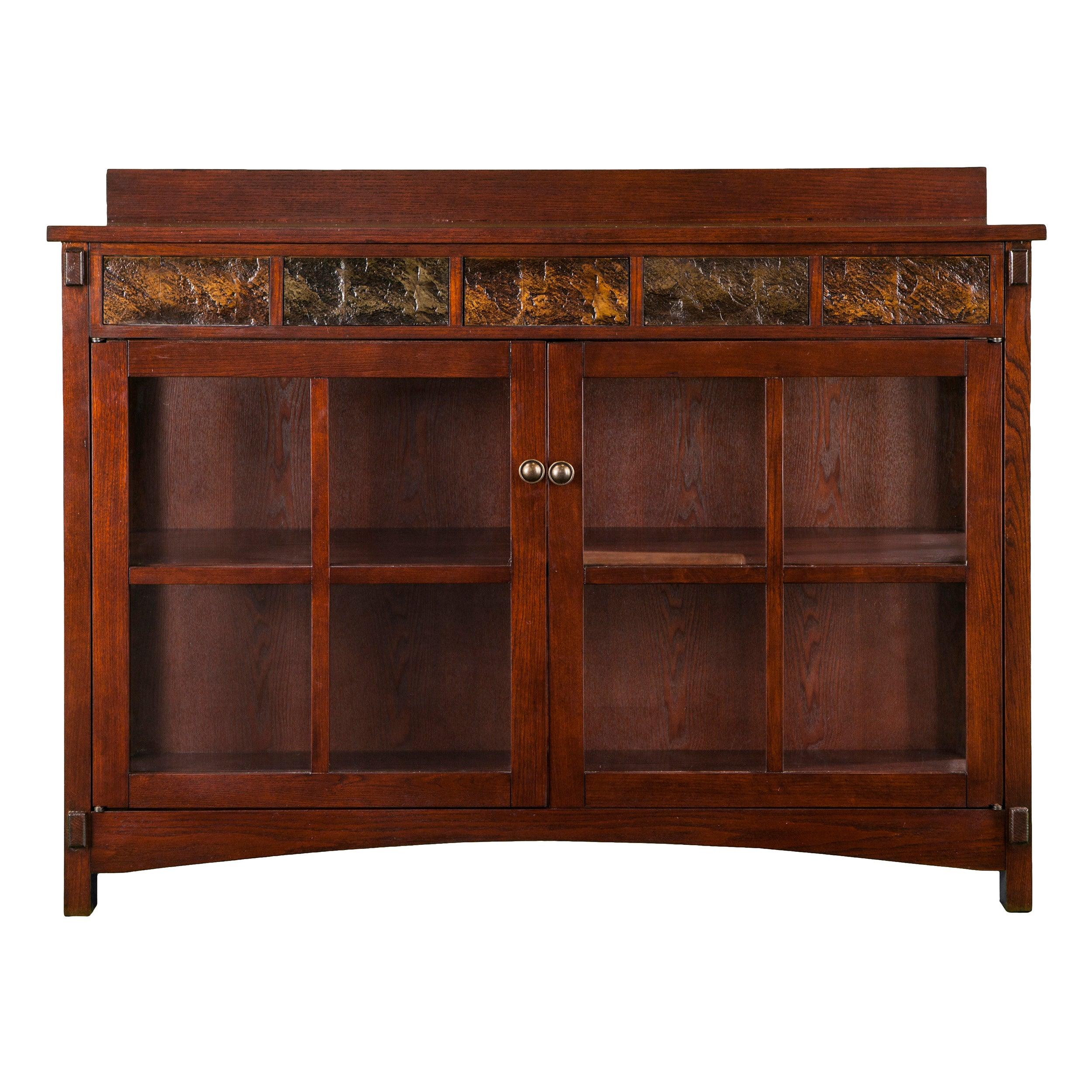 Camino Mission Faux Slate Sideboard and Display Curio - Image 3