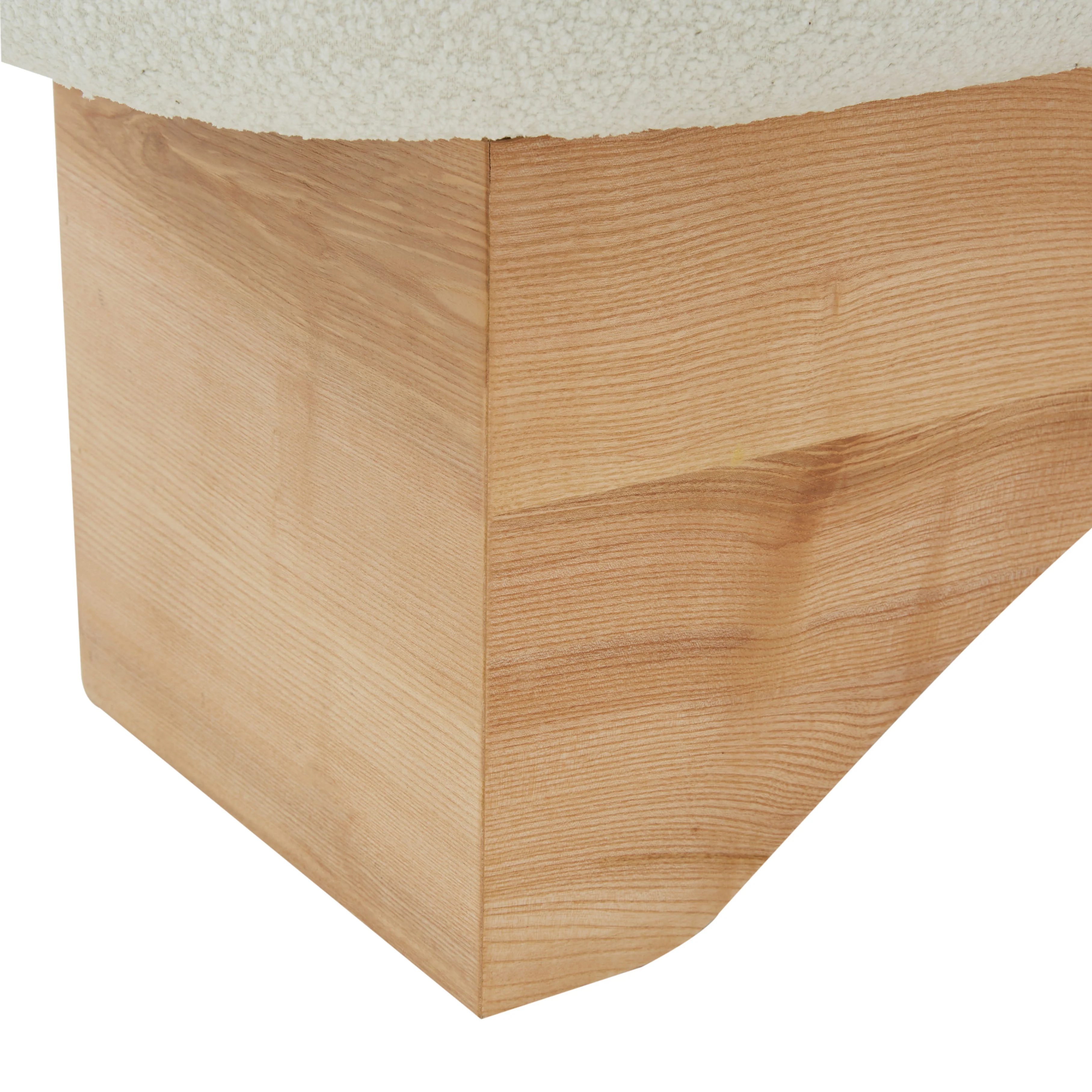 Carsen Boucle And Wood Bench - Image 10