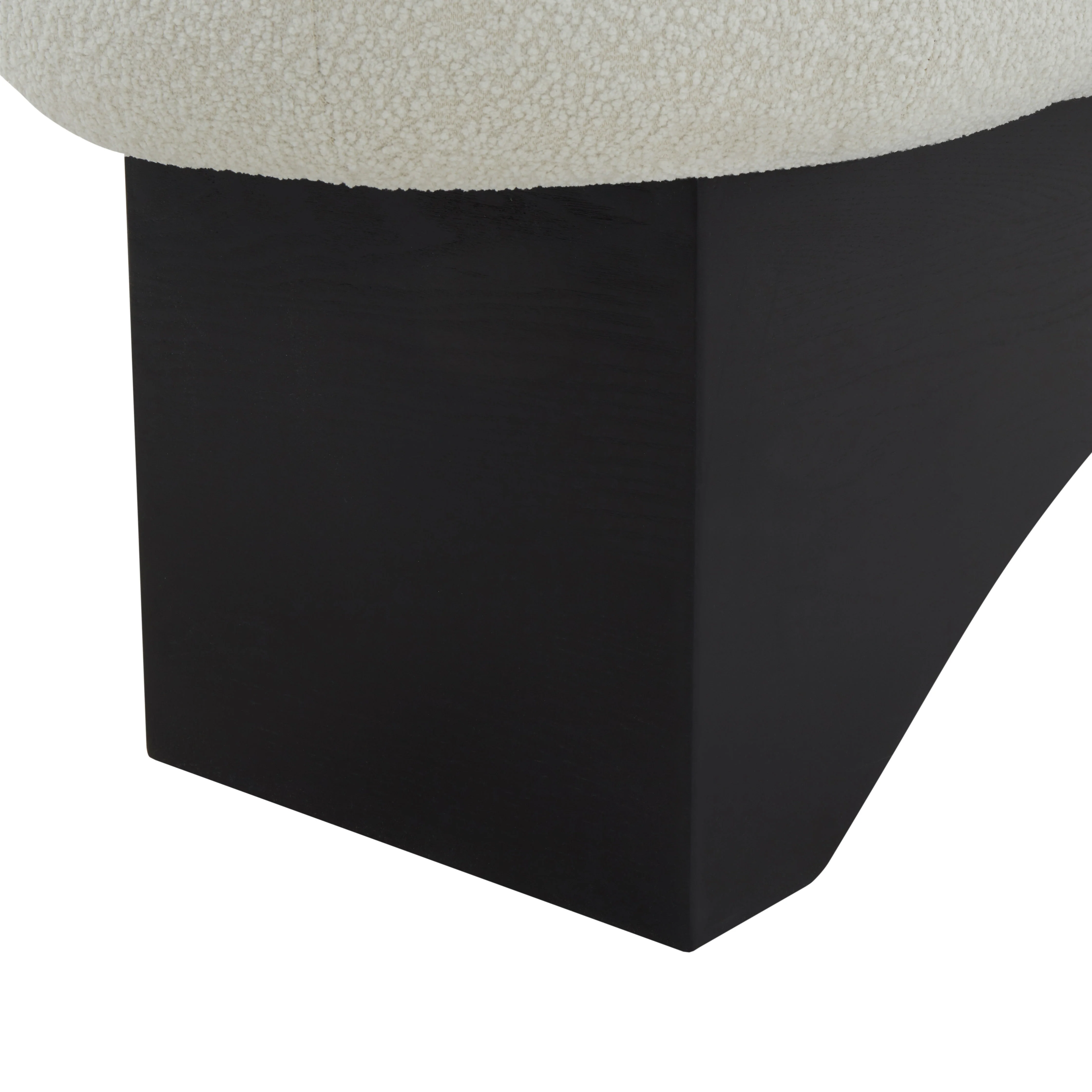 Carsen Boucle And Wood Bench - Image 4