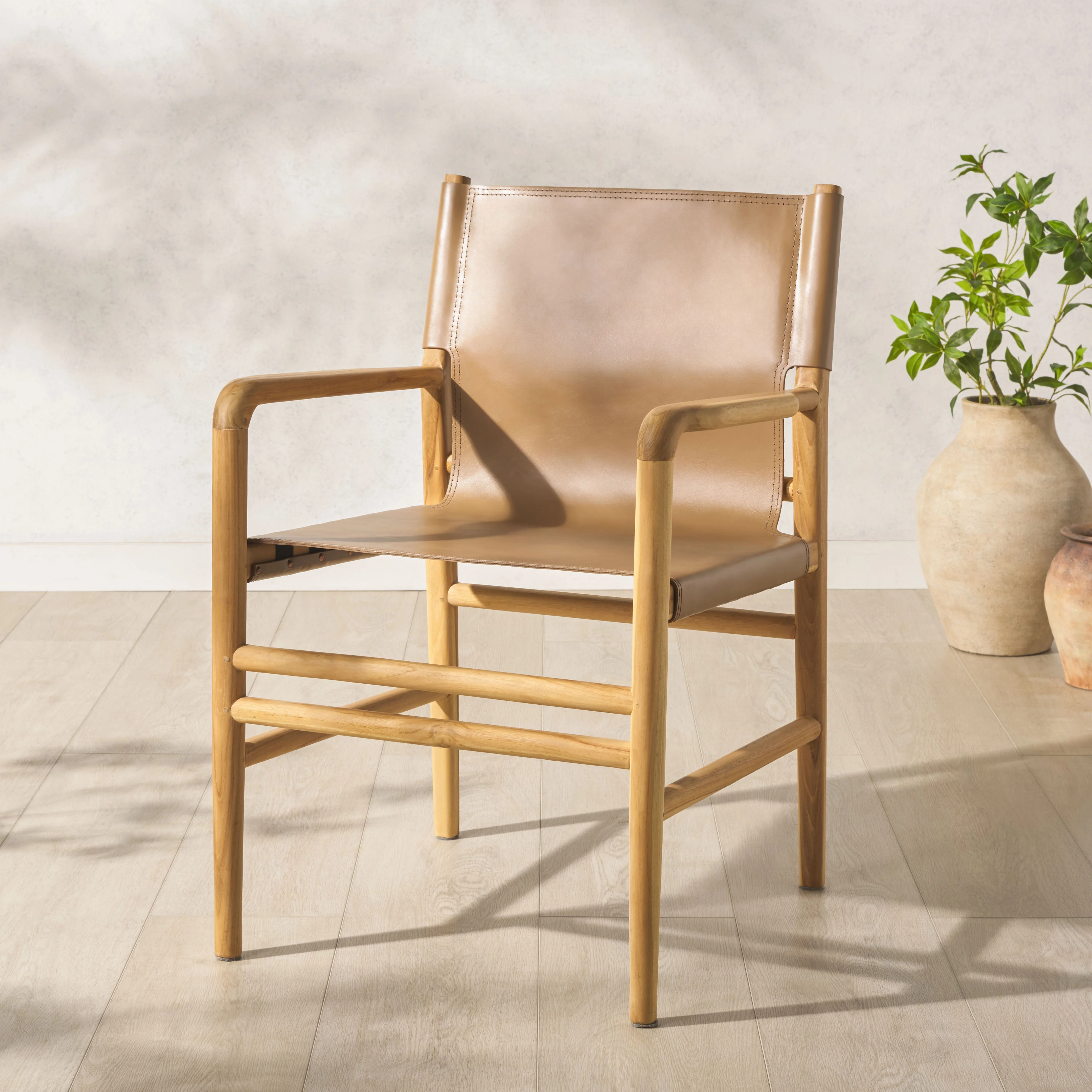 Cassaphina Leather Arm Chair - Image 12