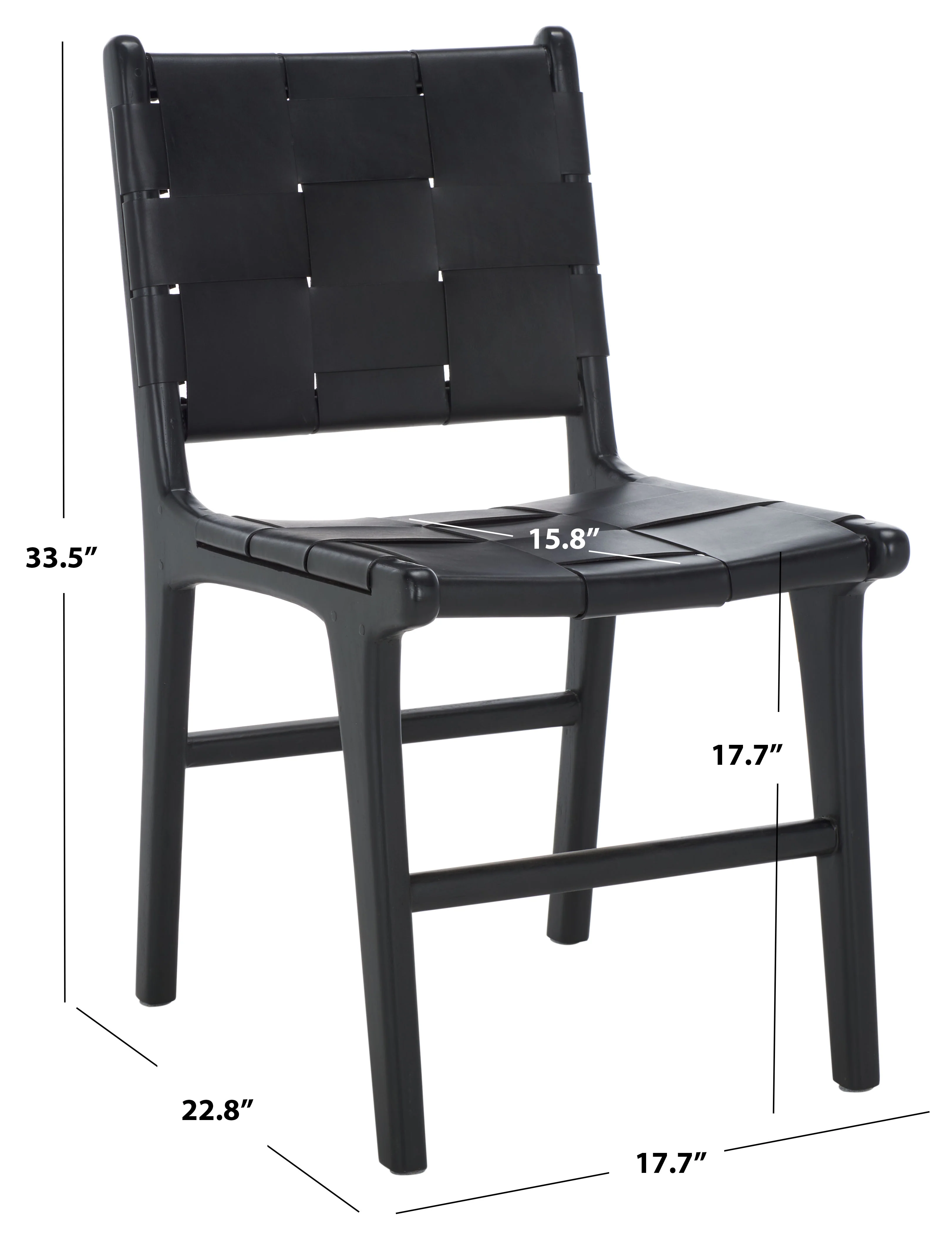 Cassaphina Woven Leather Dining Chair - Set Of 2 - Image 7