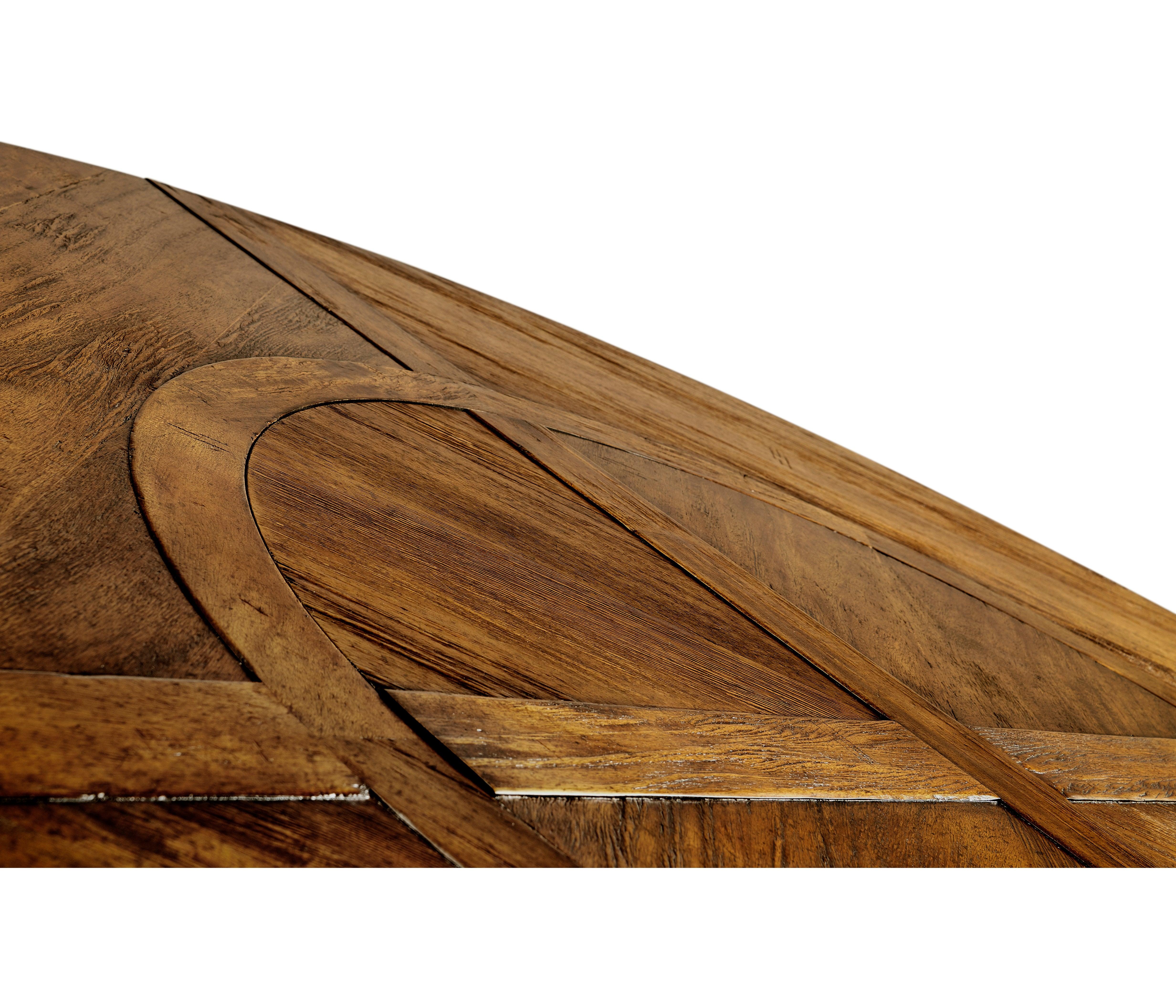 Casual Accents Country Walnut Round Dining Table 72" - Image 4