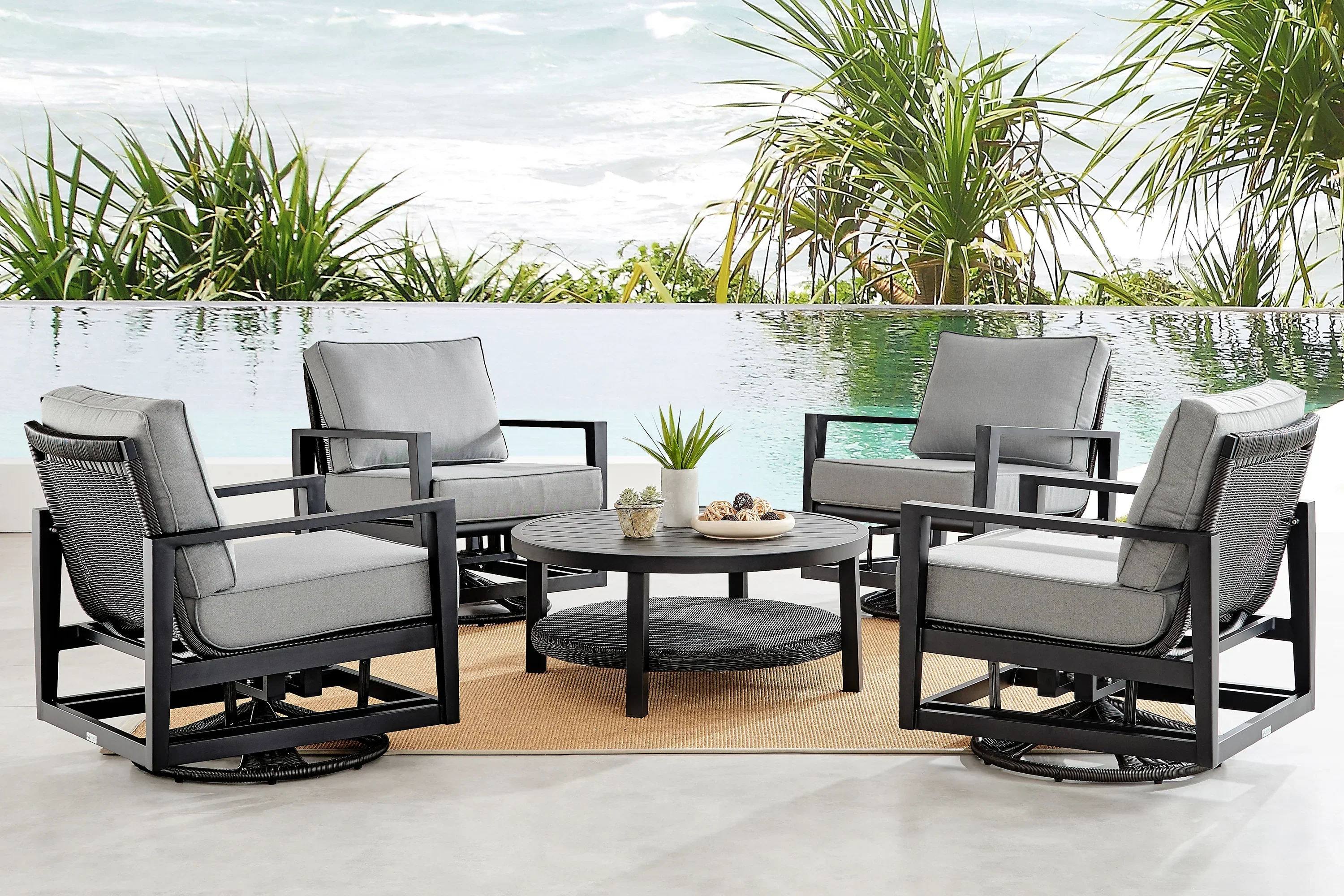 Cayman Round Outdoor Coffee Table - Image 6