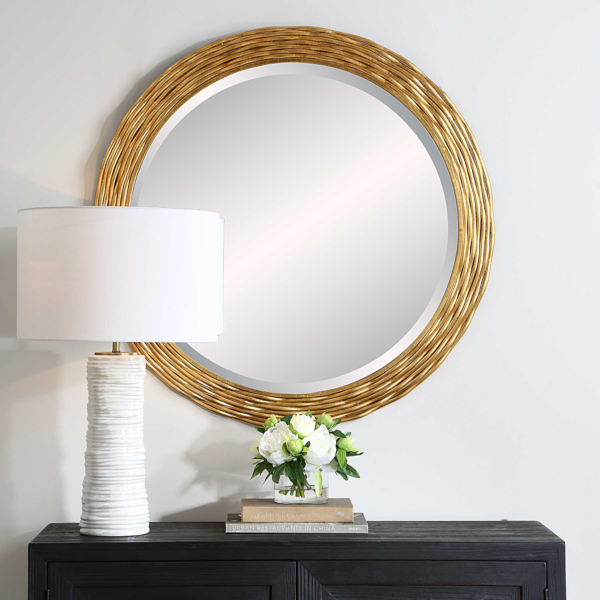 Celeste Gold Round Mirror - Image 2
