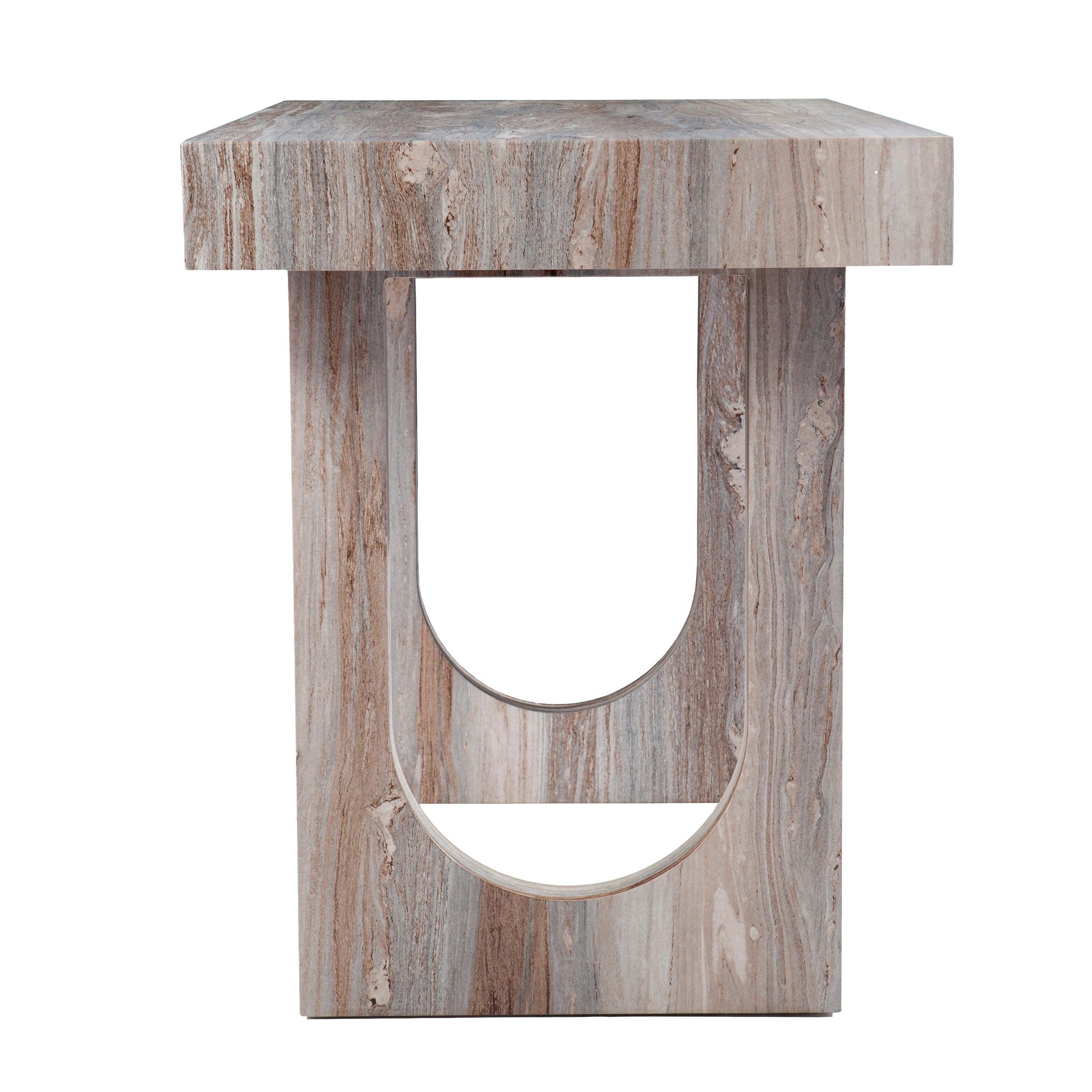 Chadkirk Faux Marble Writing Desk - Image 4
