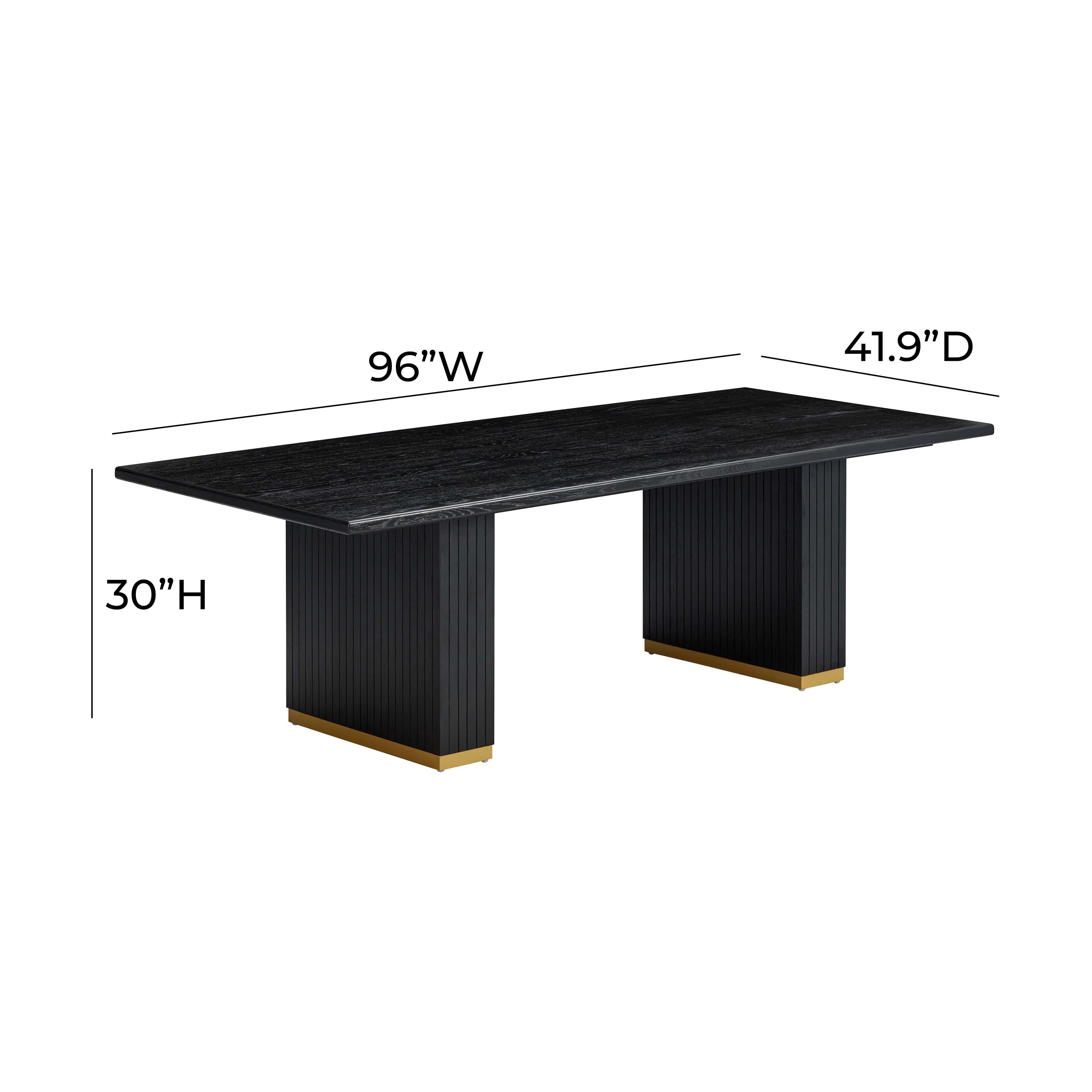 Chelsea Black Oak Rectangular Dining Table - Image 8