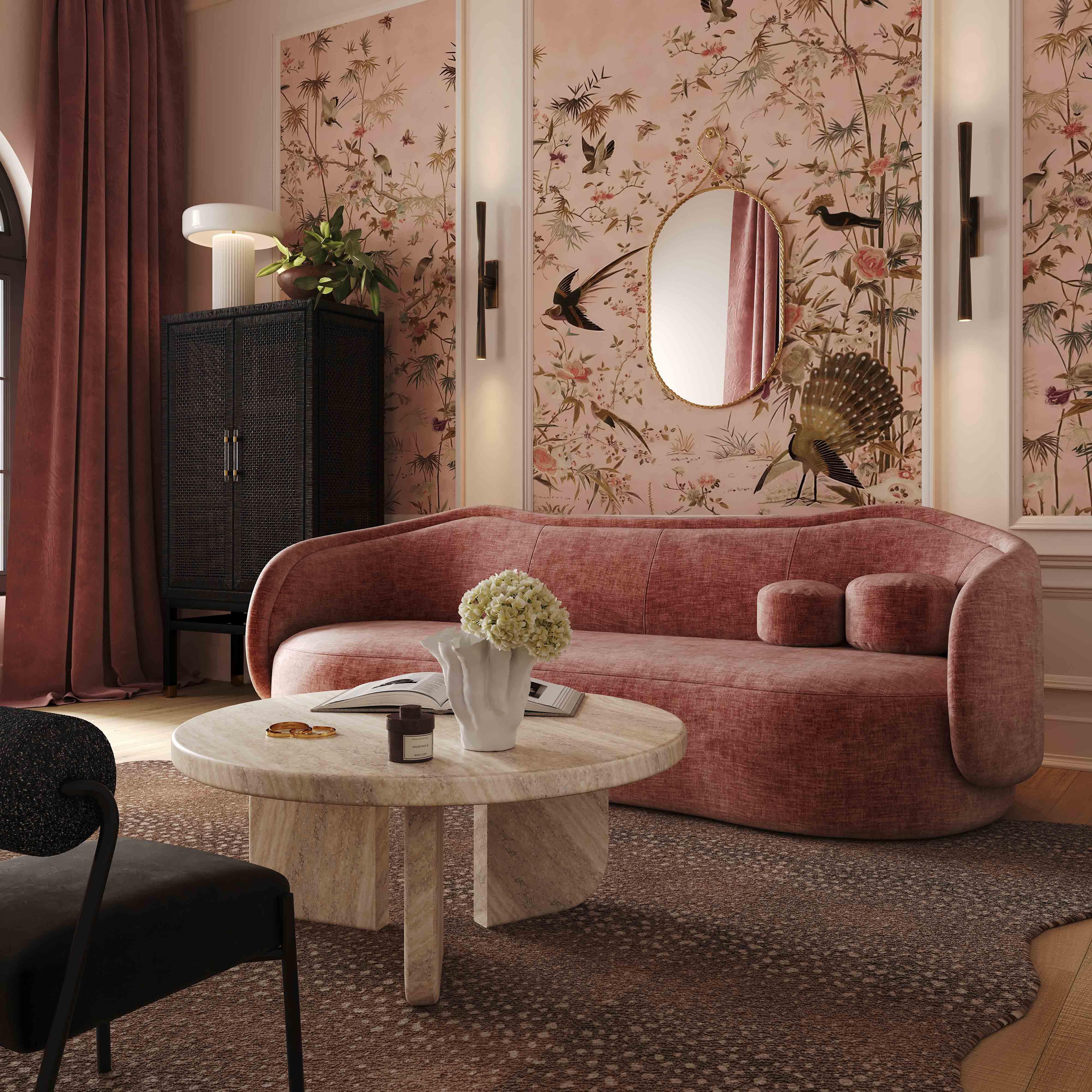 Circe 92.5" Performance Textured Velvet Sofa - Image 2