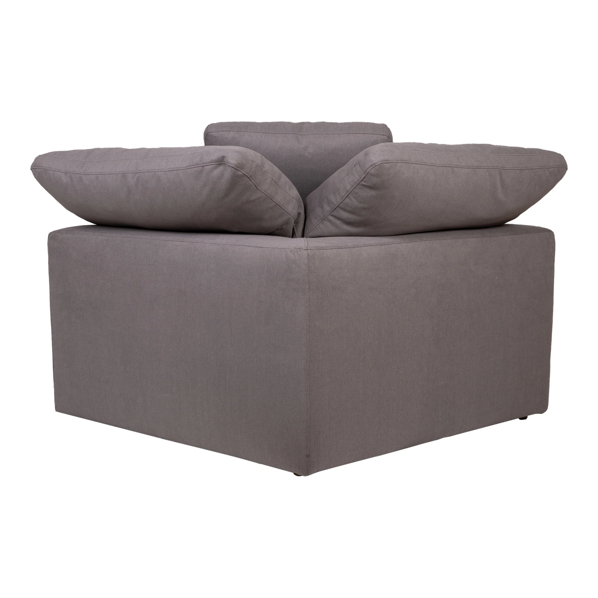 Clay Corner Chair Performance Fabric Light Grey - Image 5