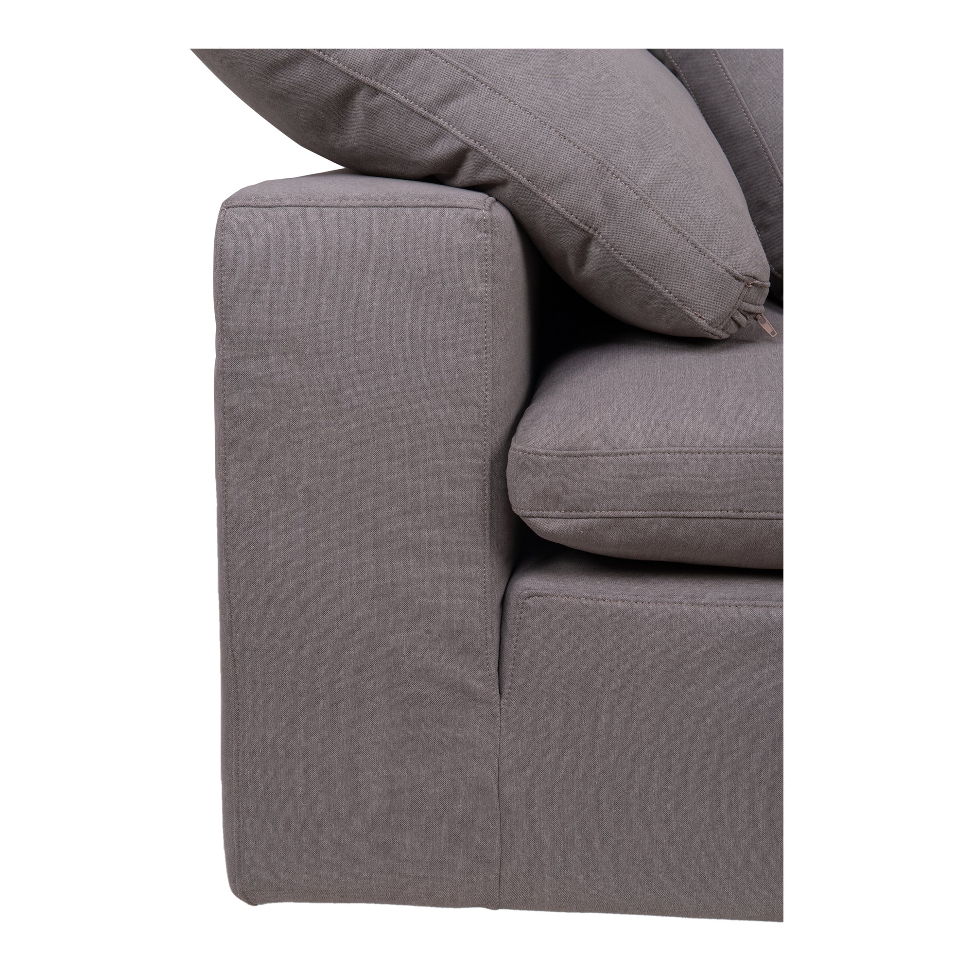 Clay Corner Chair Performance Fabric Light Grey - Image 7