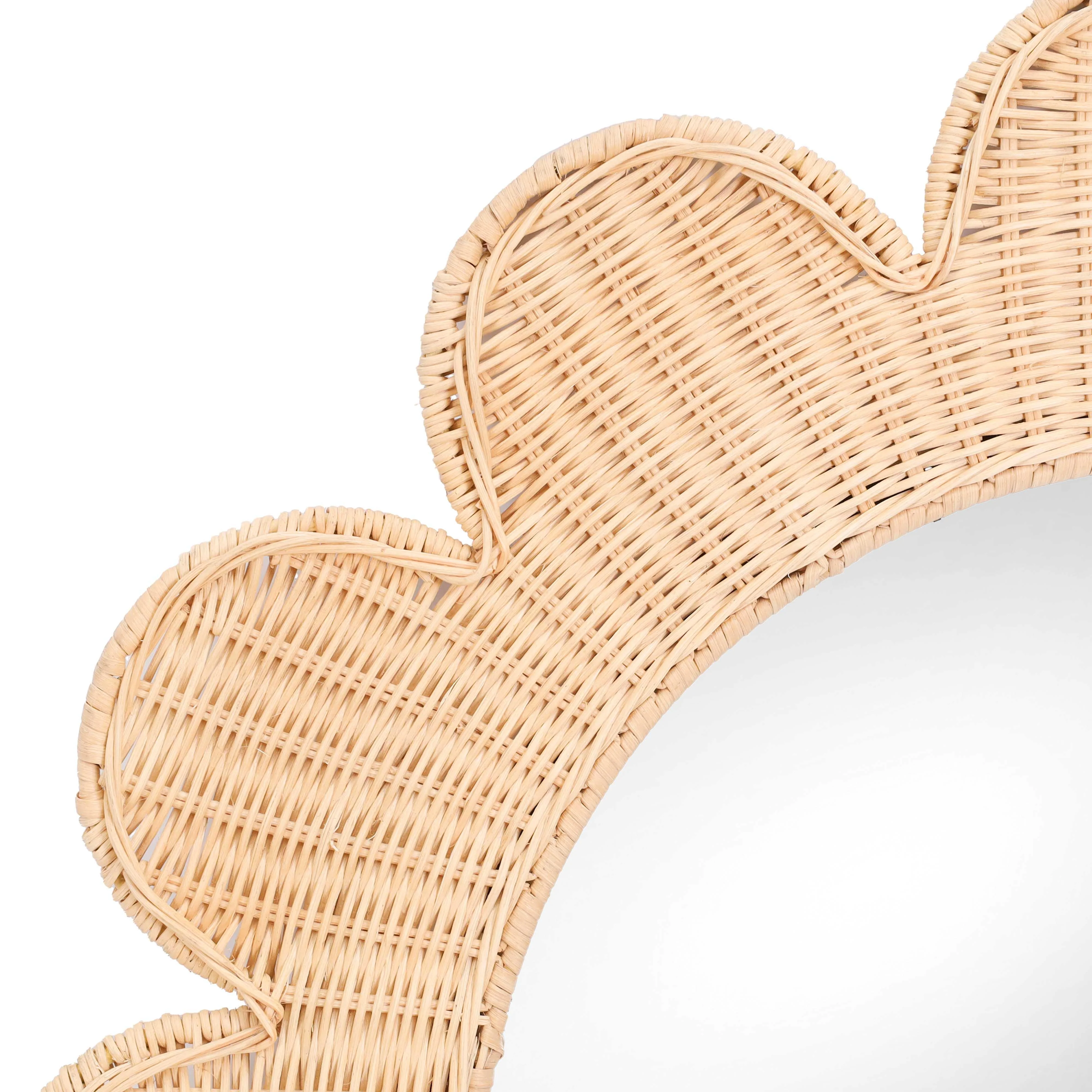 Coralie 33.4" Rattan Round Wall Mirror - Image 4