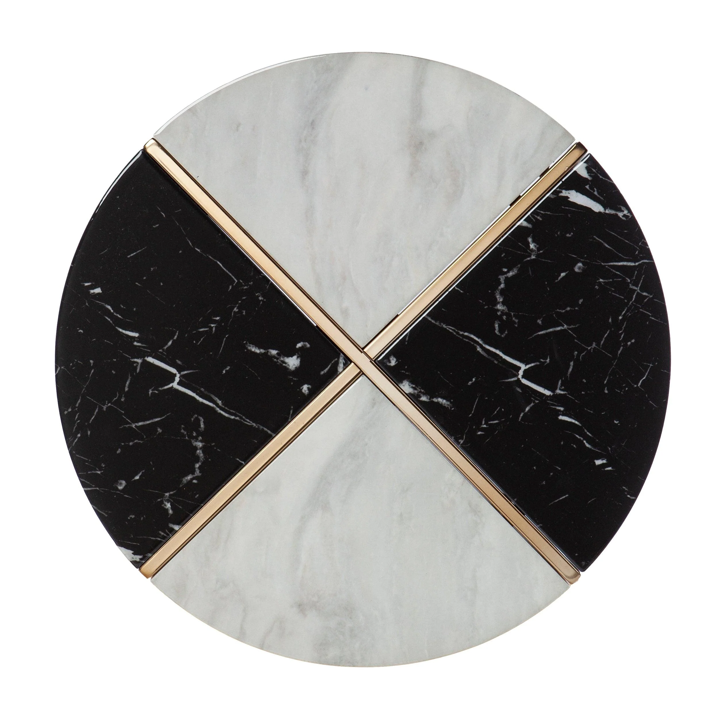 Cortinada Round Faux Marble End Table - Image 4