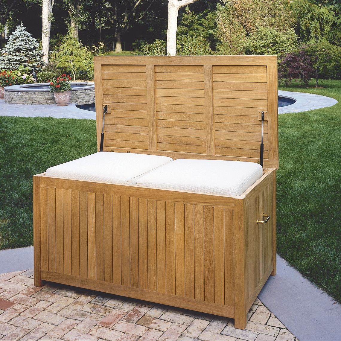 Cushion Boxes 60" Teak Box - Image 2