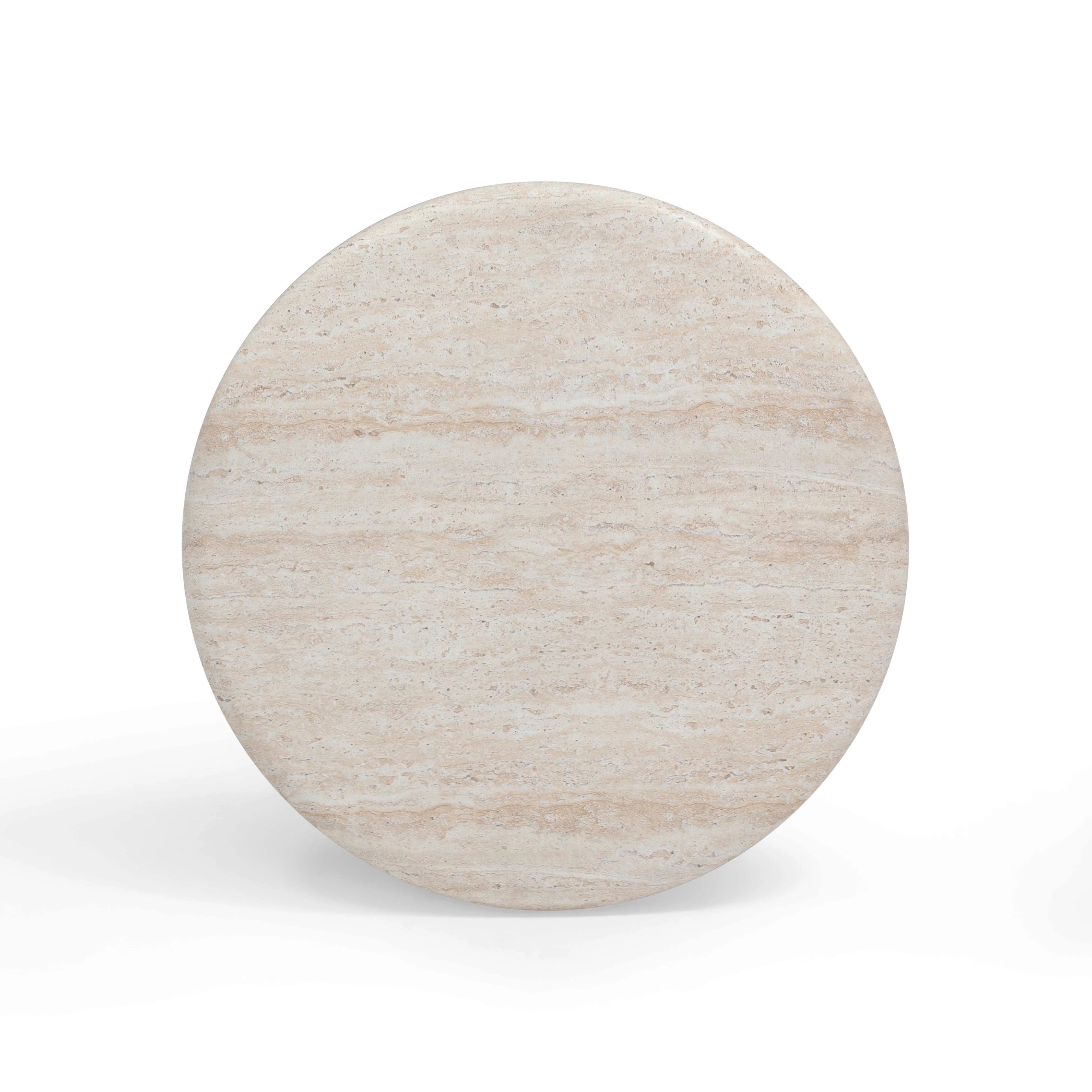 Cynthia Faux Travertine Concrete Indoor/Outdoor Side Table - Image 5