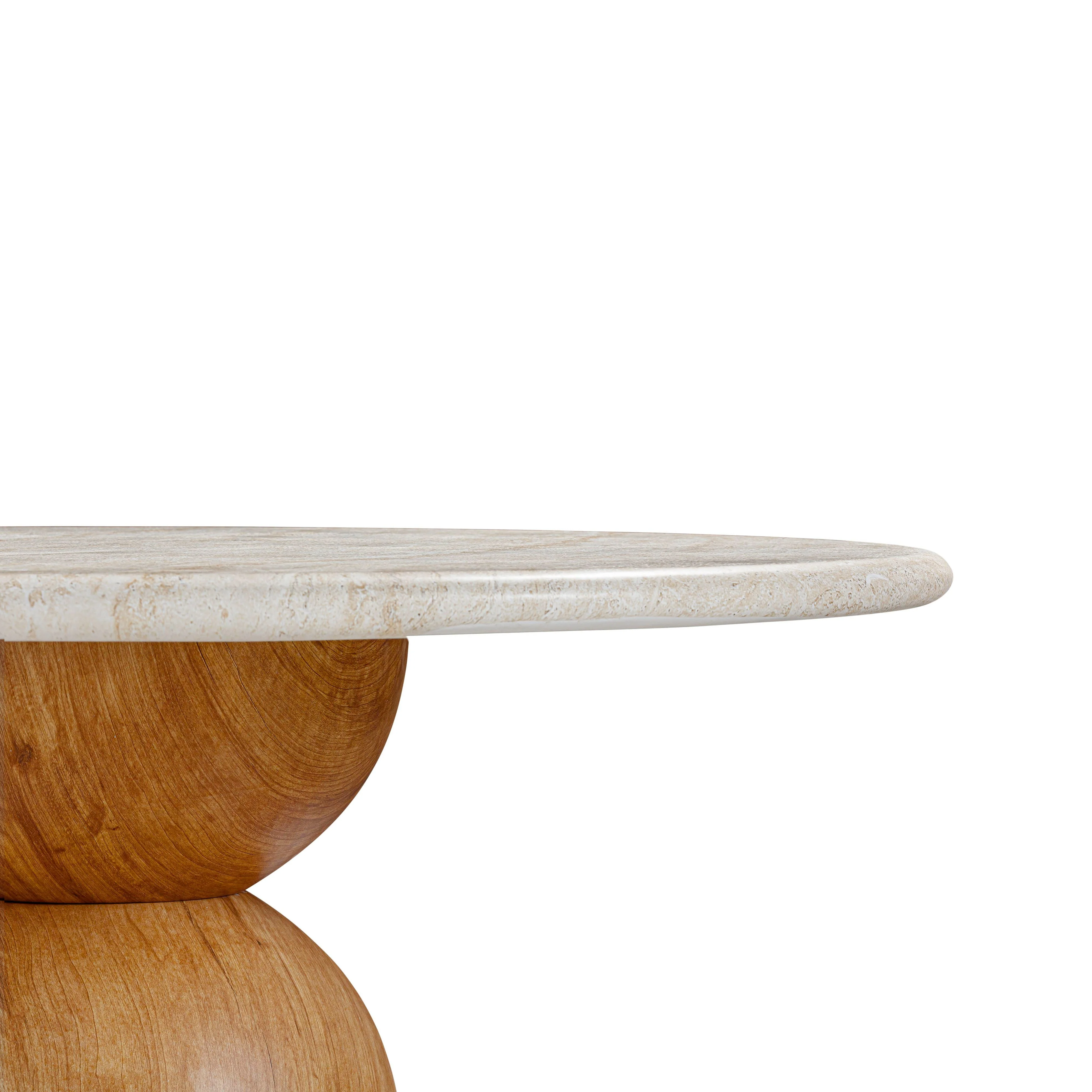 Cynthia Travertine Concrete Indoor / Outdoor 54" Round Dining Table - Image 4