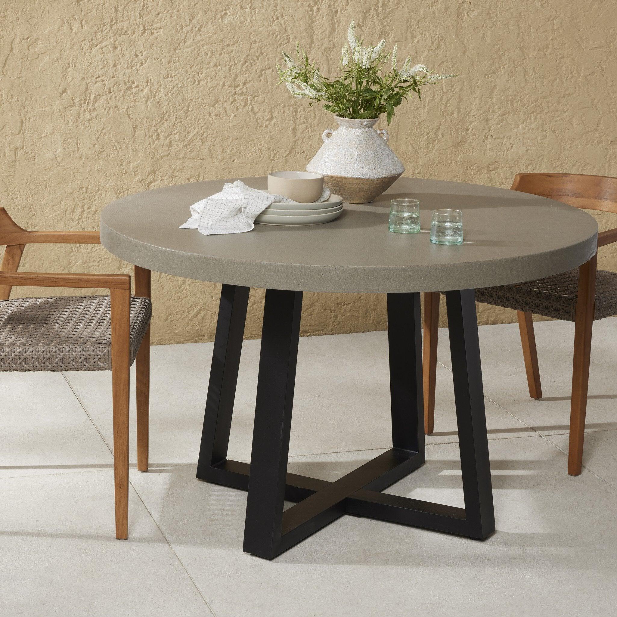 Cyrus Outdoor Round Dining Table - Image 2