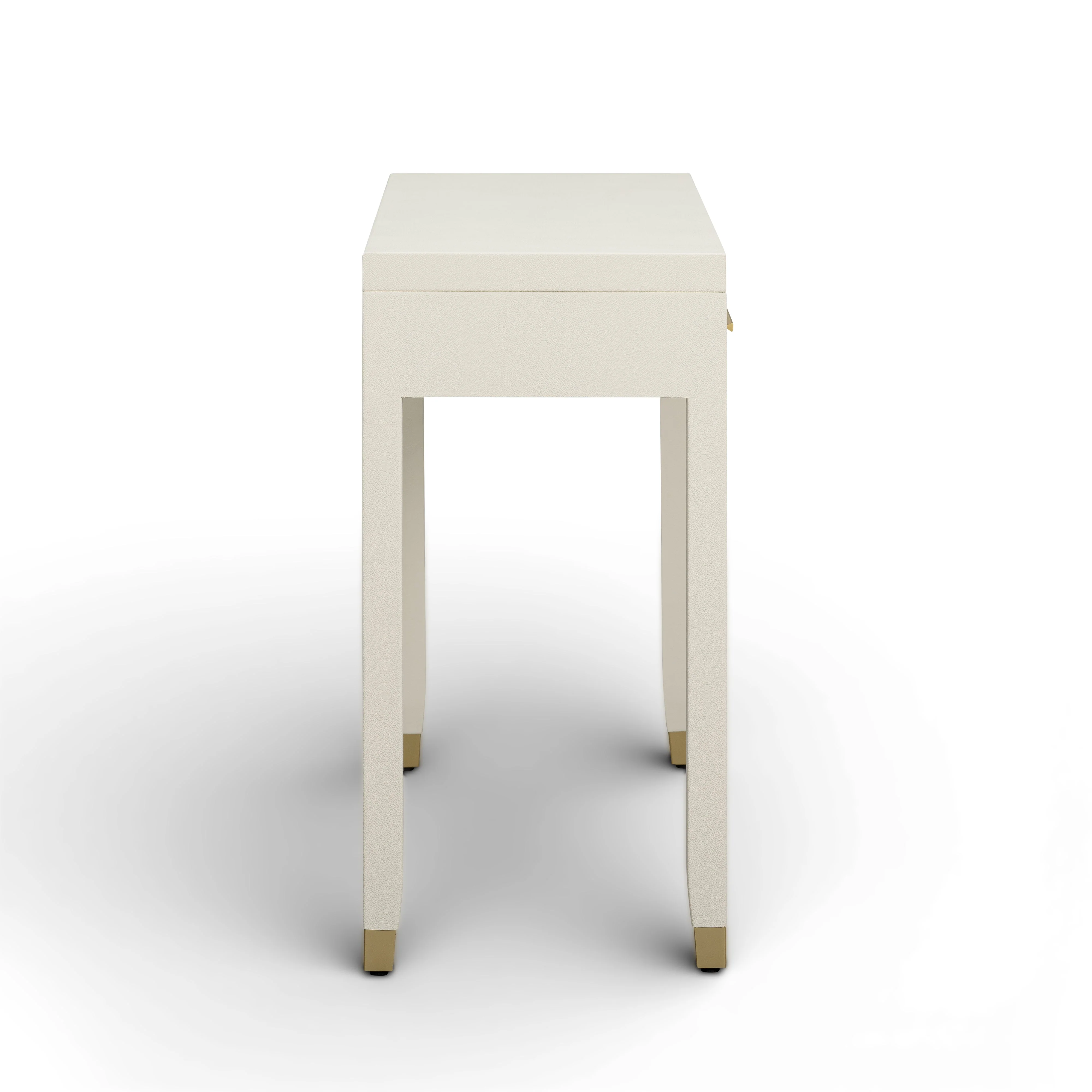 Dani 54" Cream Faux Shagreen 2-Drawer Console Table - Image 6