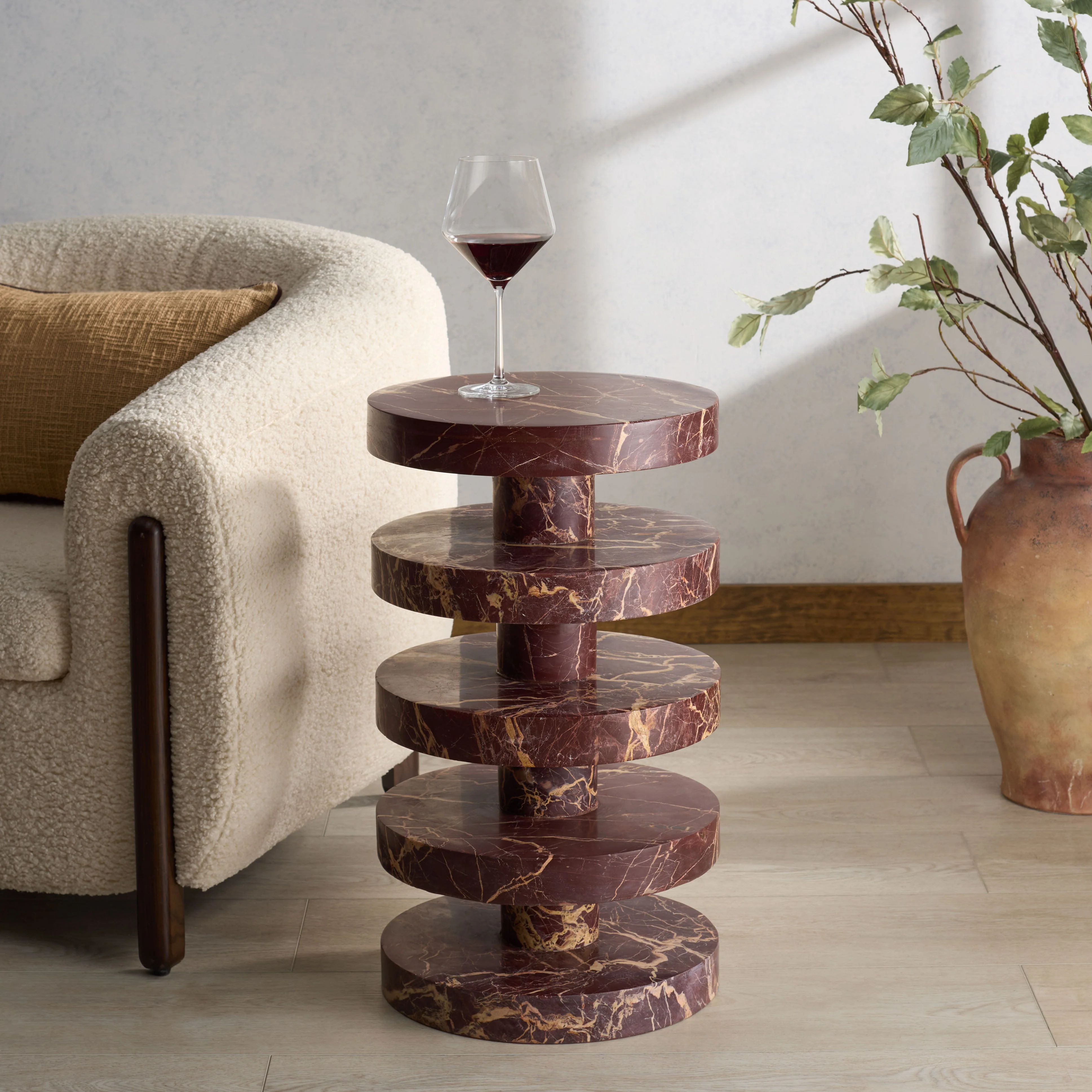 Danny Round Marble Accent Table - Image 18