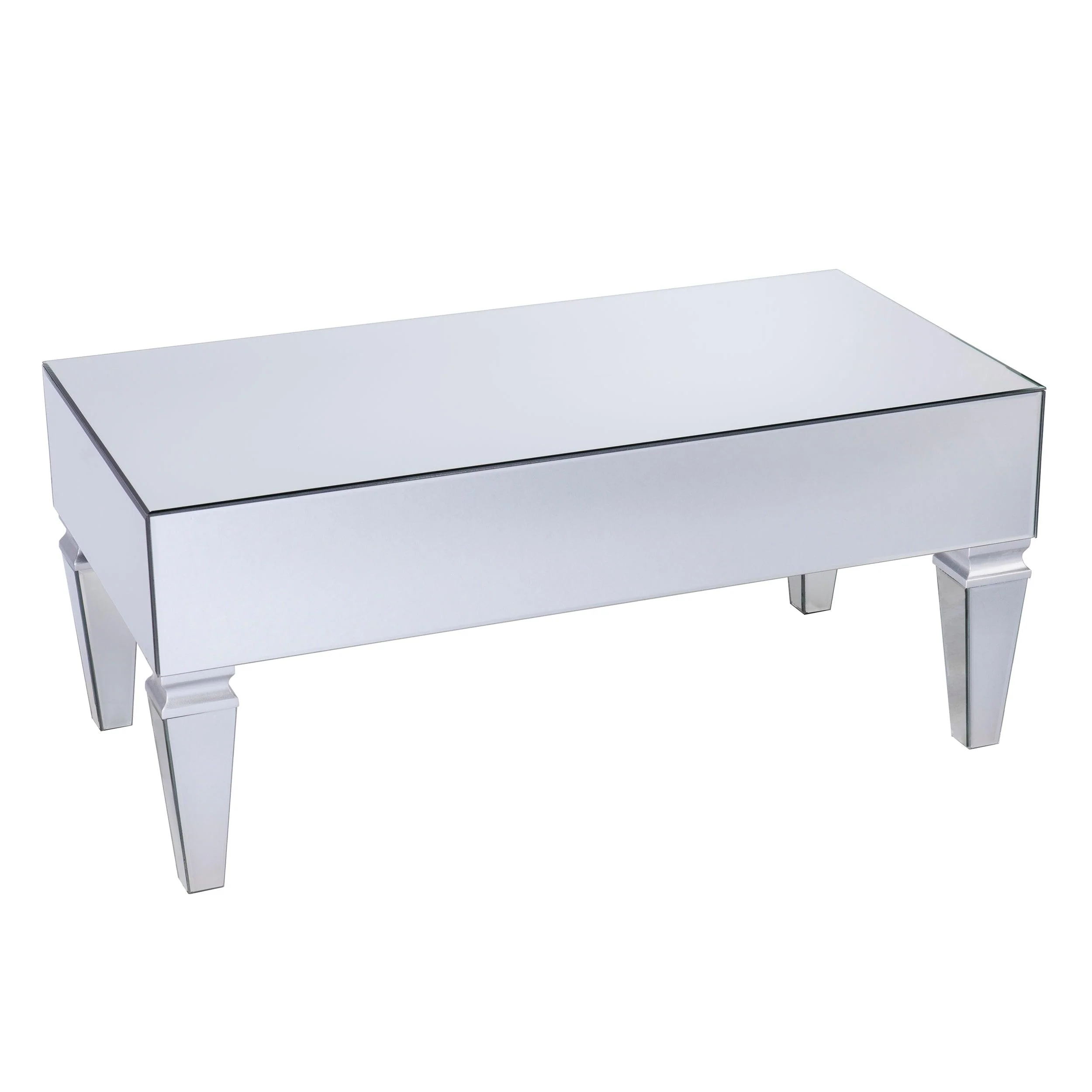 Darien Mirrored Coffee Table w/ Storage - Image 5