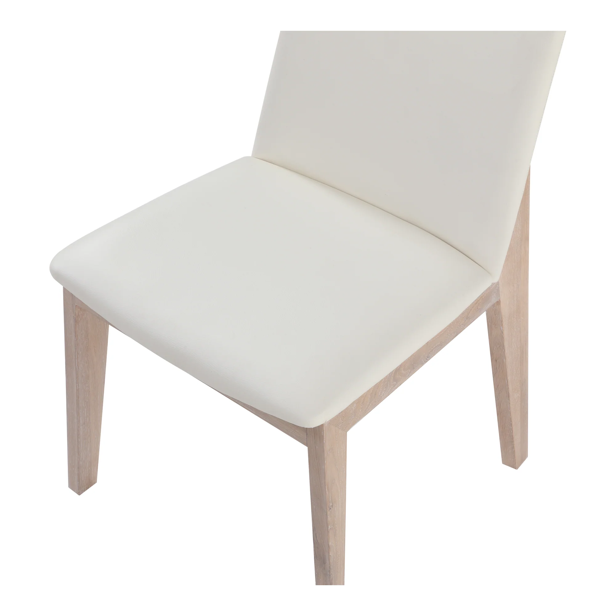 Deco Oak Dining Chair White Pvc - Set of 2 - Image 9