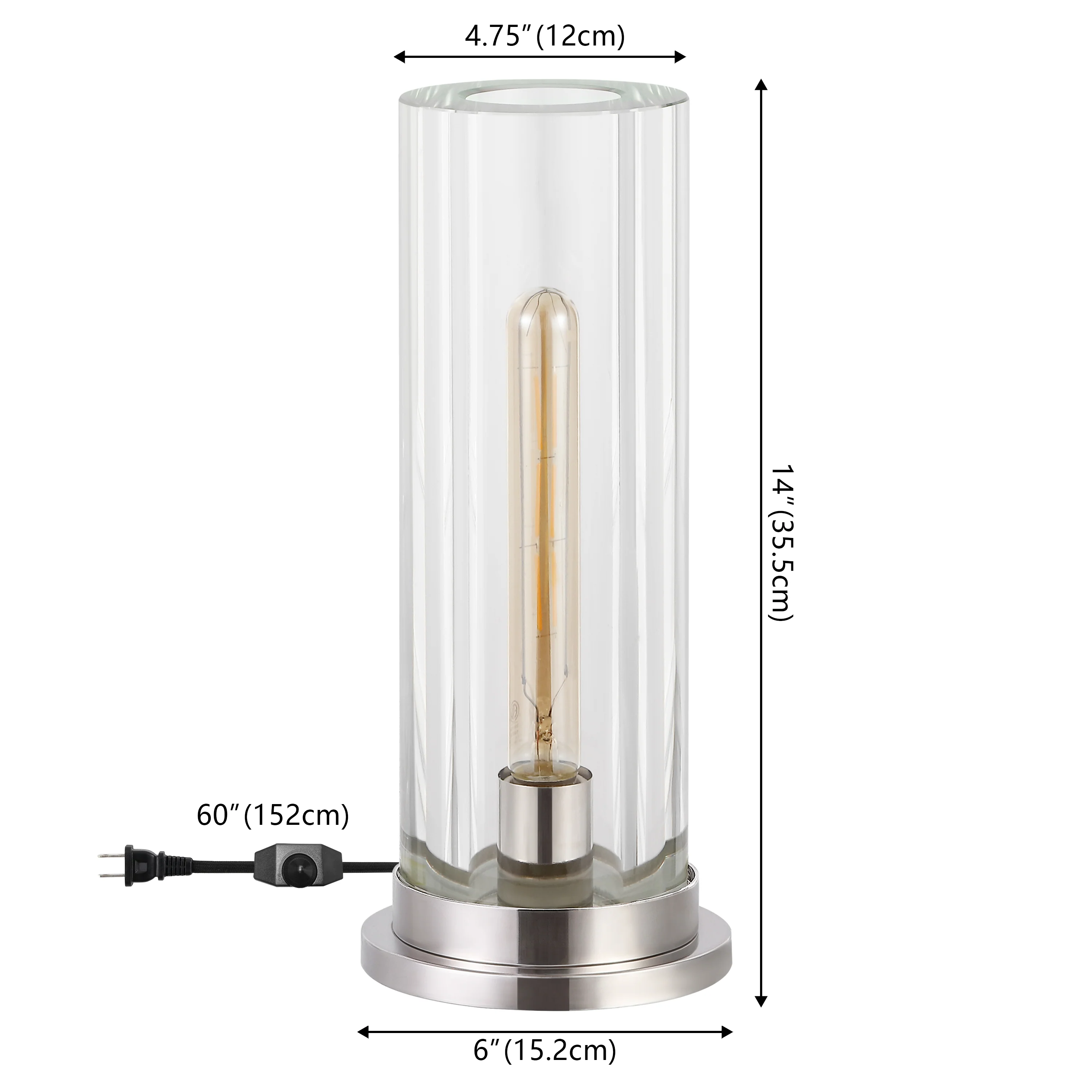 Dellanora Crystal Tube Table Lamp - Image 3