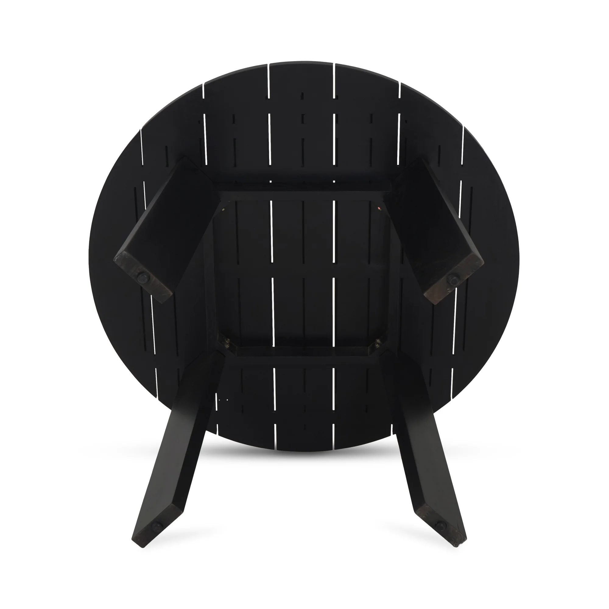 Delta Round Outdoor Dining Table Black - Image 6