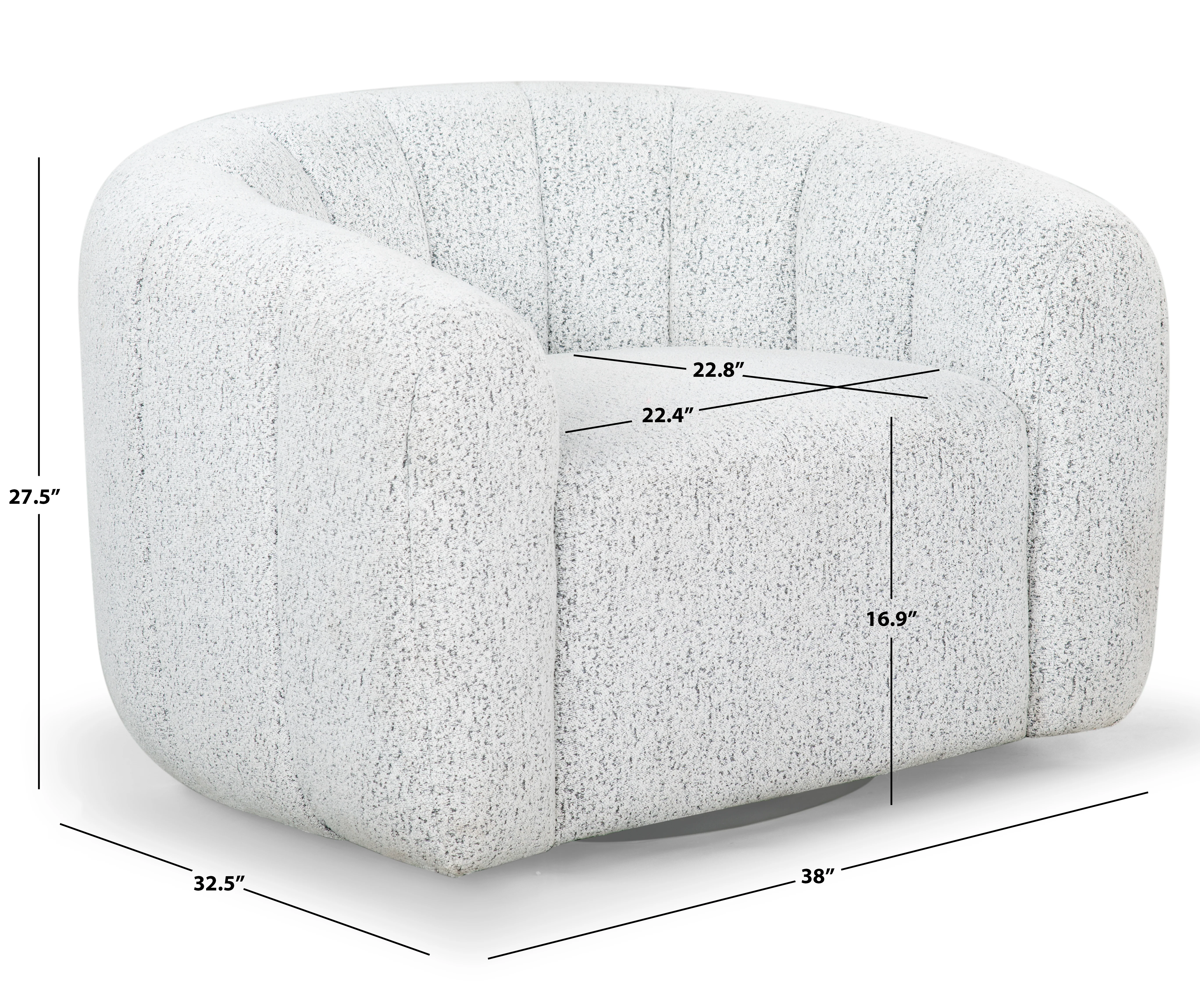 Demetri Boucle Swivel Chair - Image 6