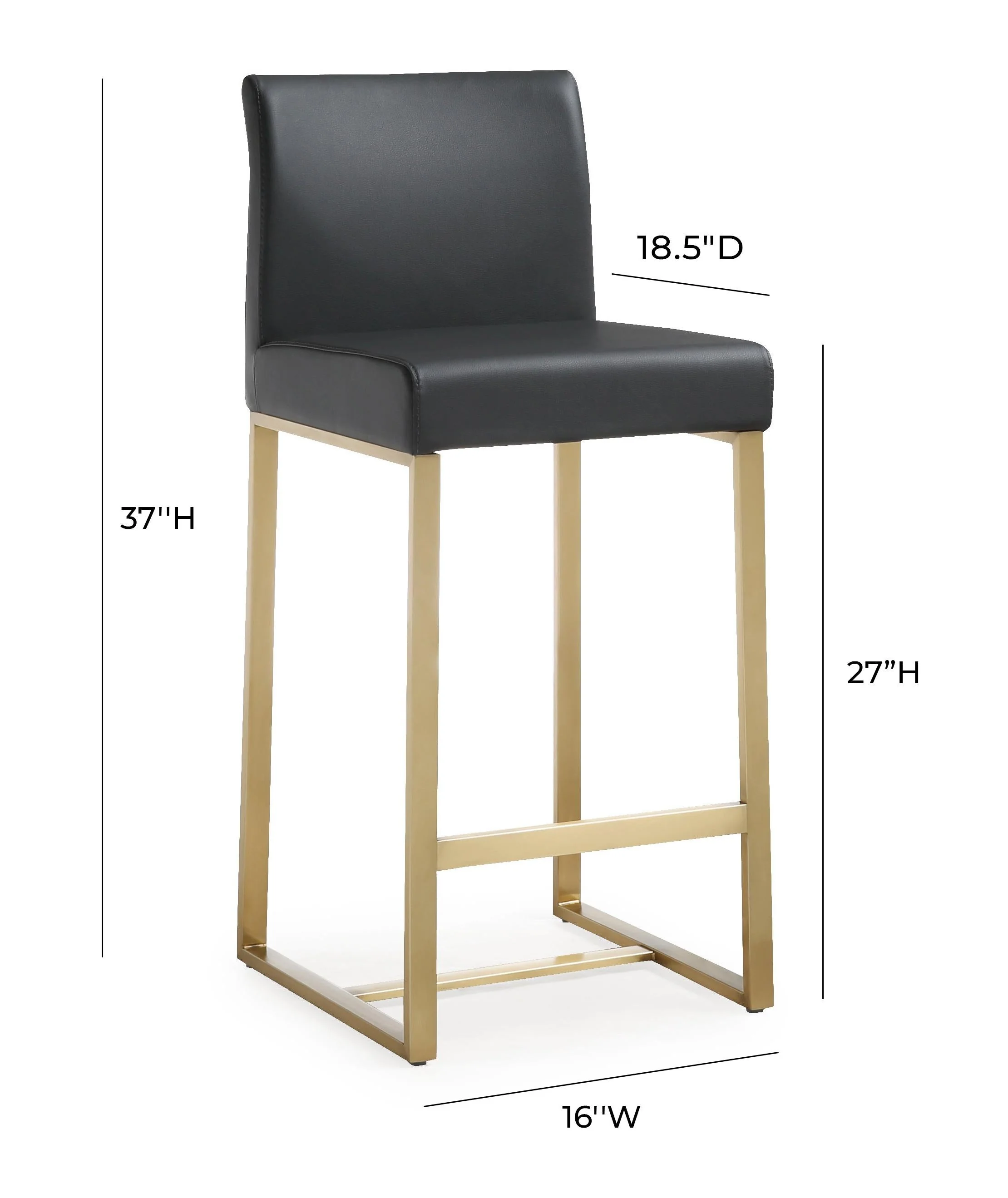 Denmark Gold Steel Counter Stool (Set of 2) - Image 9