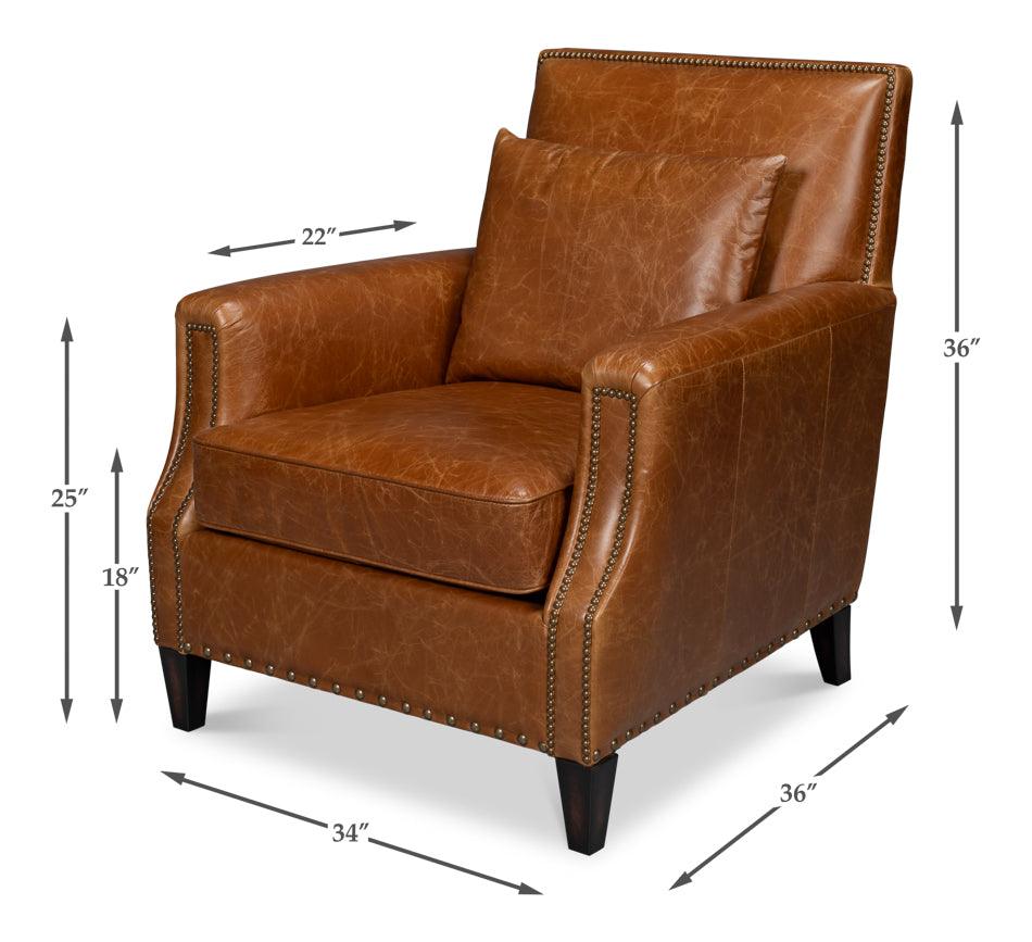 Dimity Distilled Leather Chair - Image 6