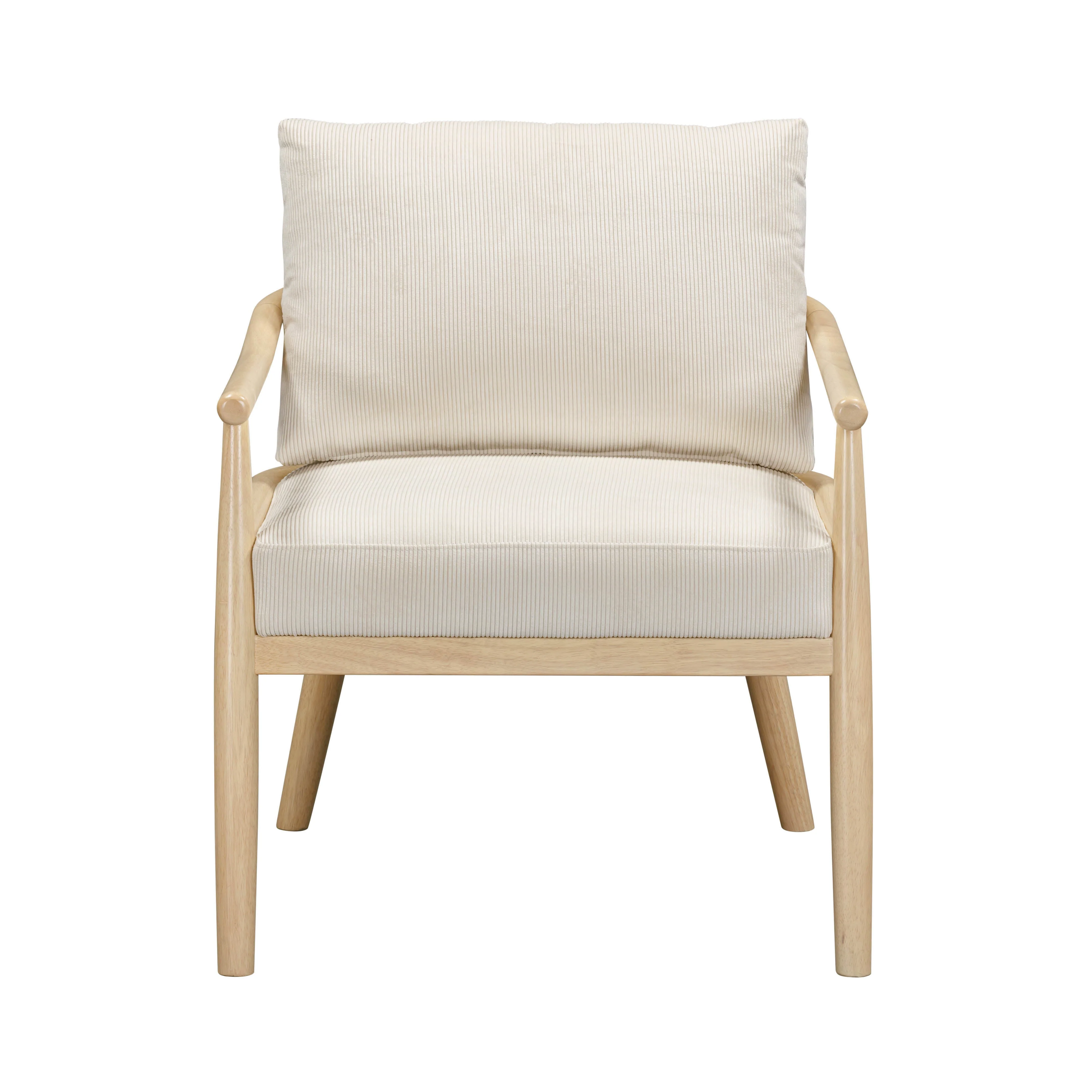 Dixie Cream Performance Corduroy Accent Chair - Image 3