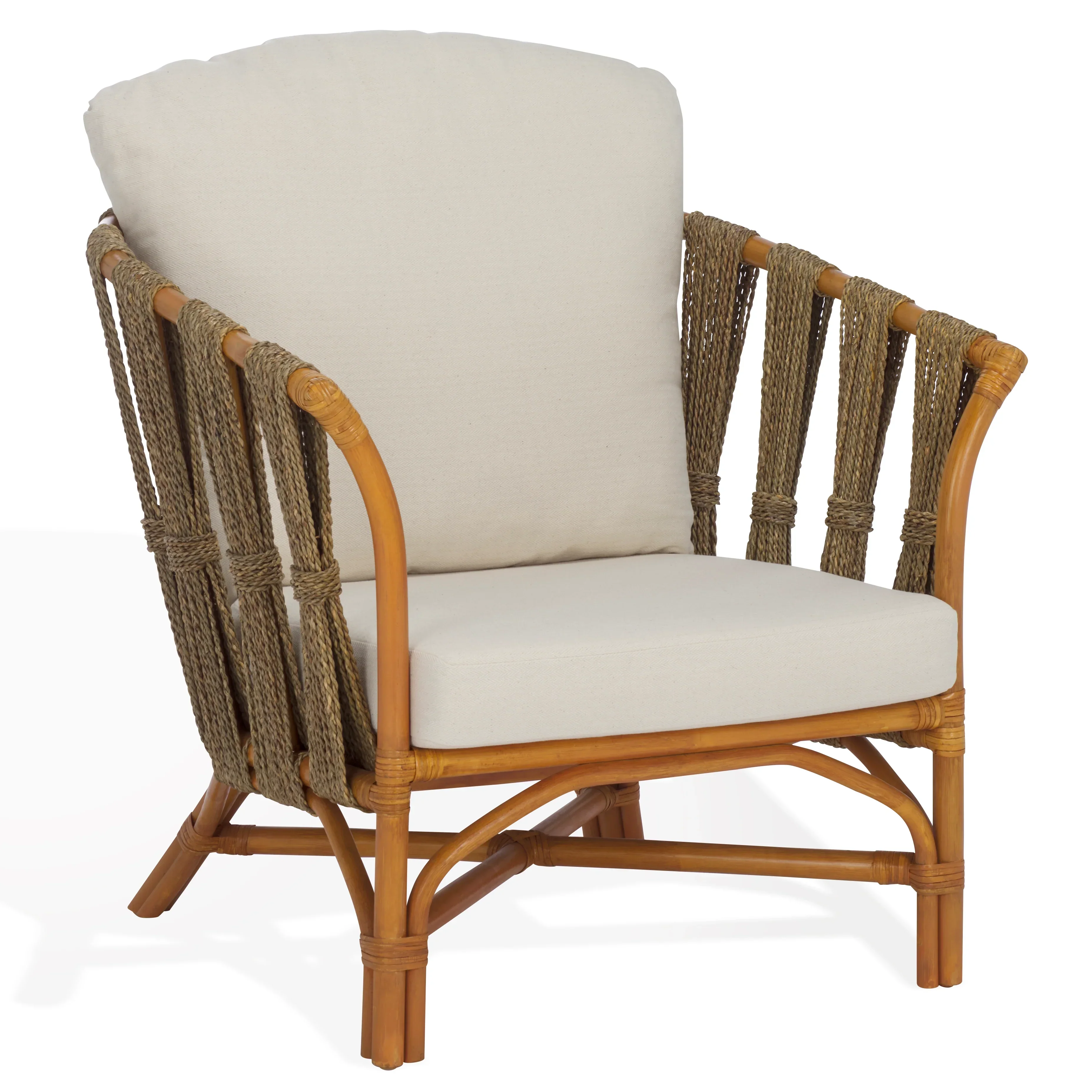 Donatello Rattan Pole Accent Chair - Image 3