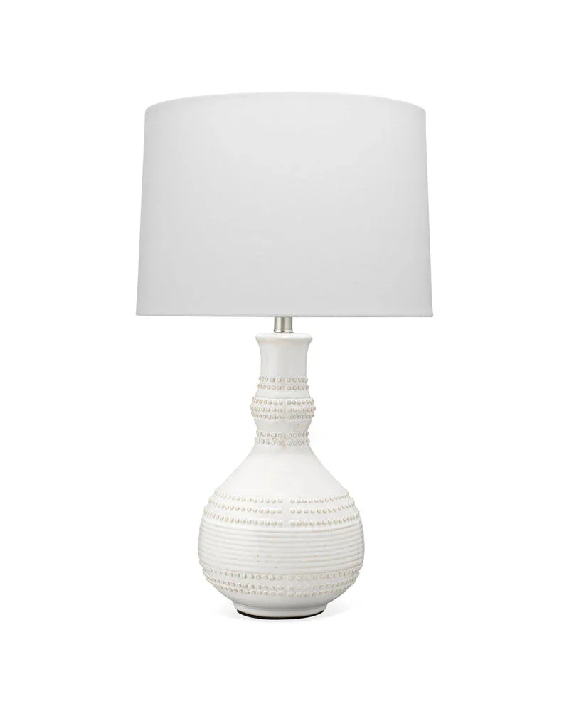 Droplet Ceramic Table Lamp, White