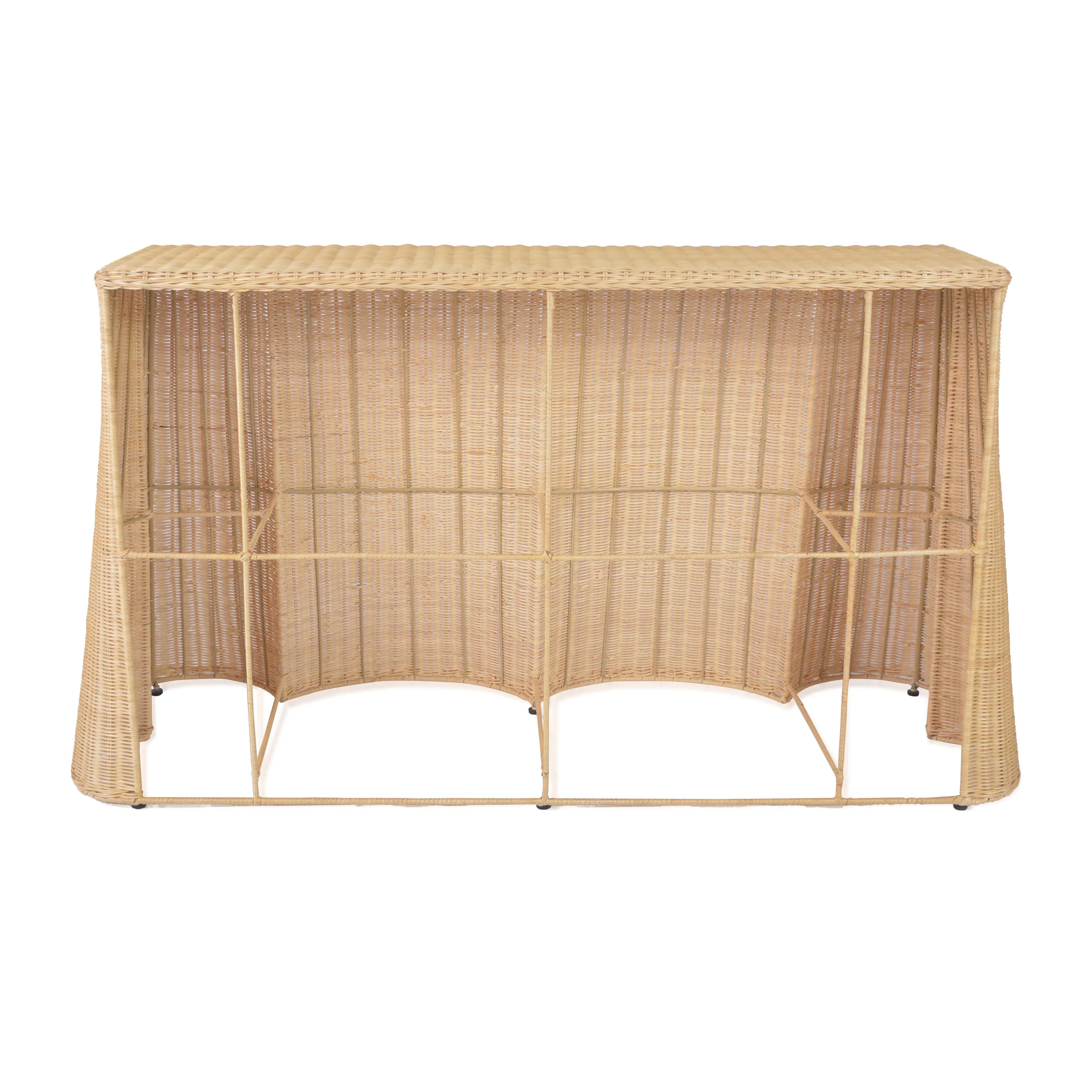 Egan 55" Natural Rattan Console Table - Image 4
