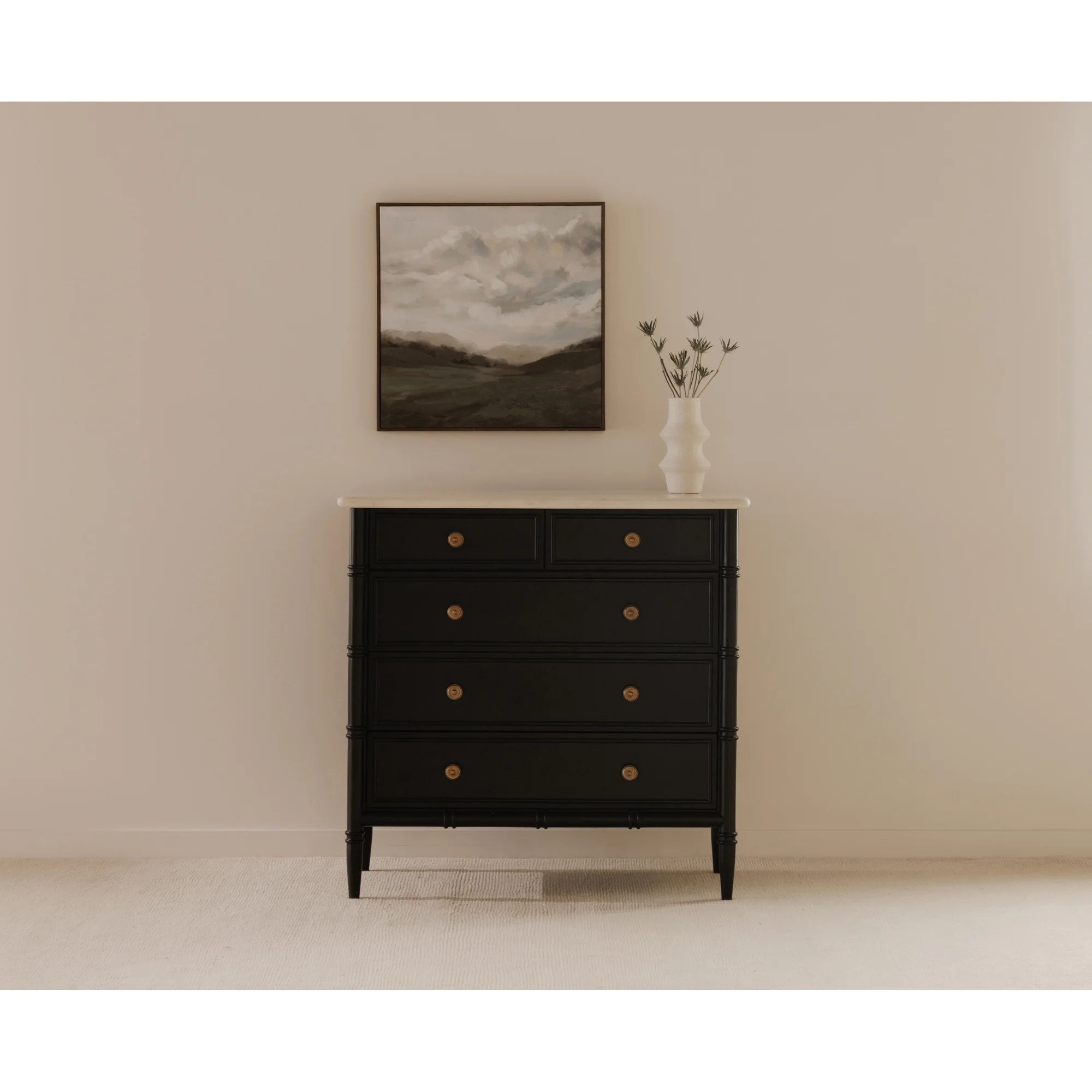 Eleanor 5 Drawer Chest Black - Image 2