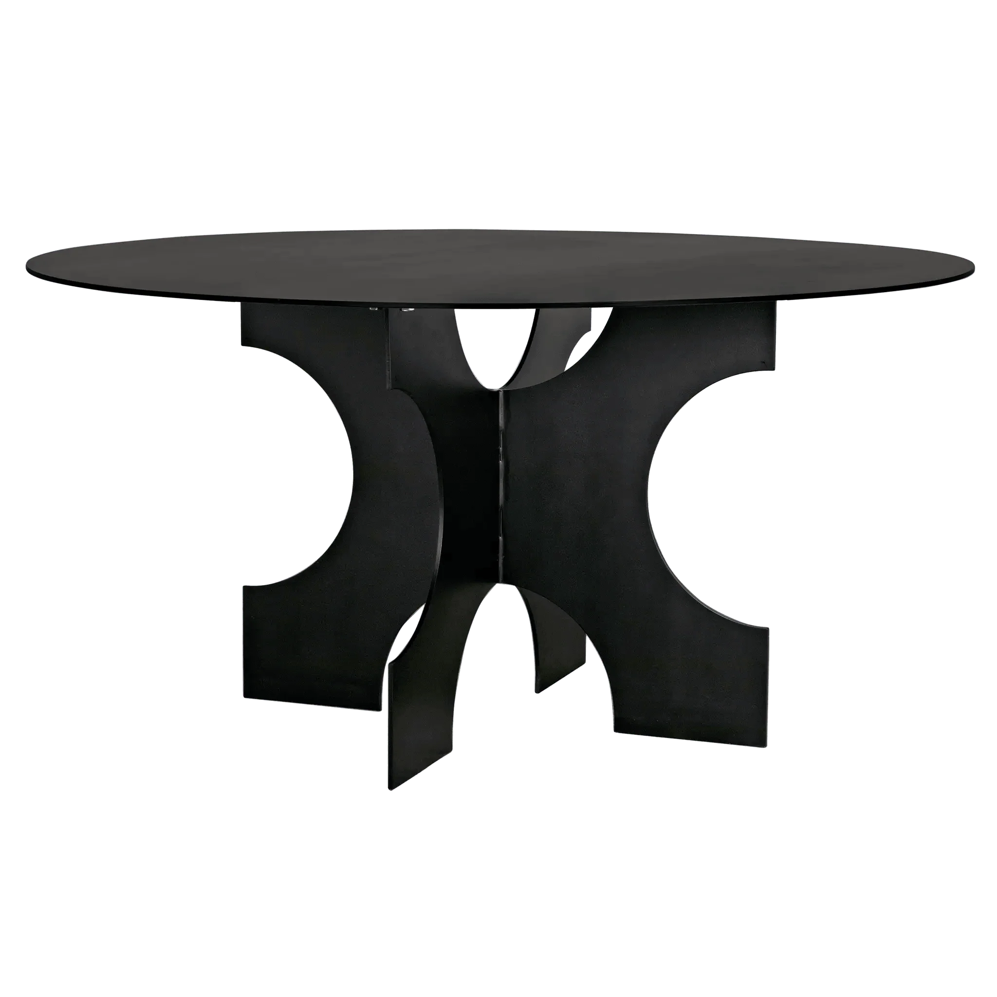 Element Dining Table, Black Metal