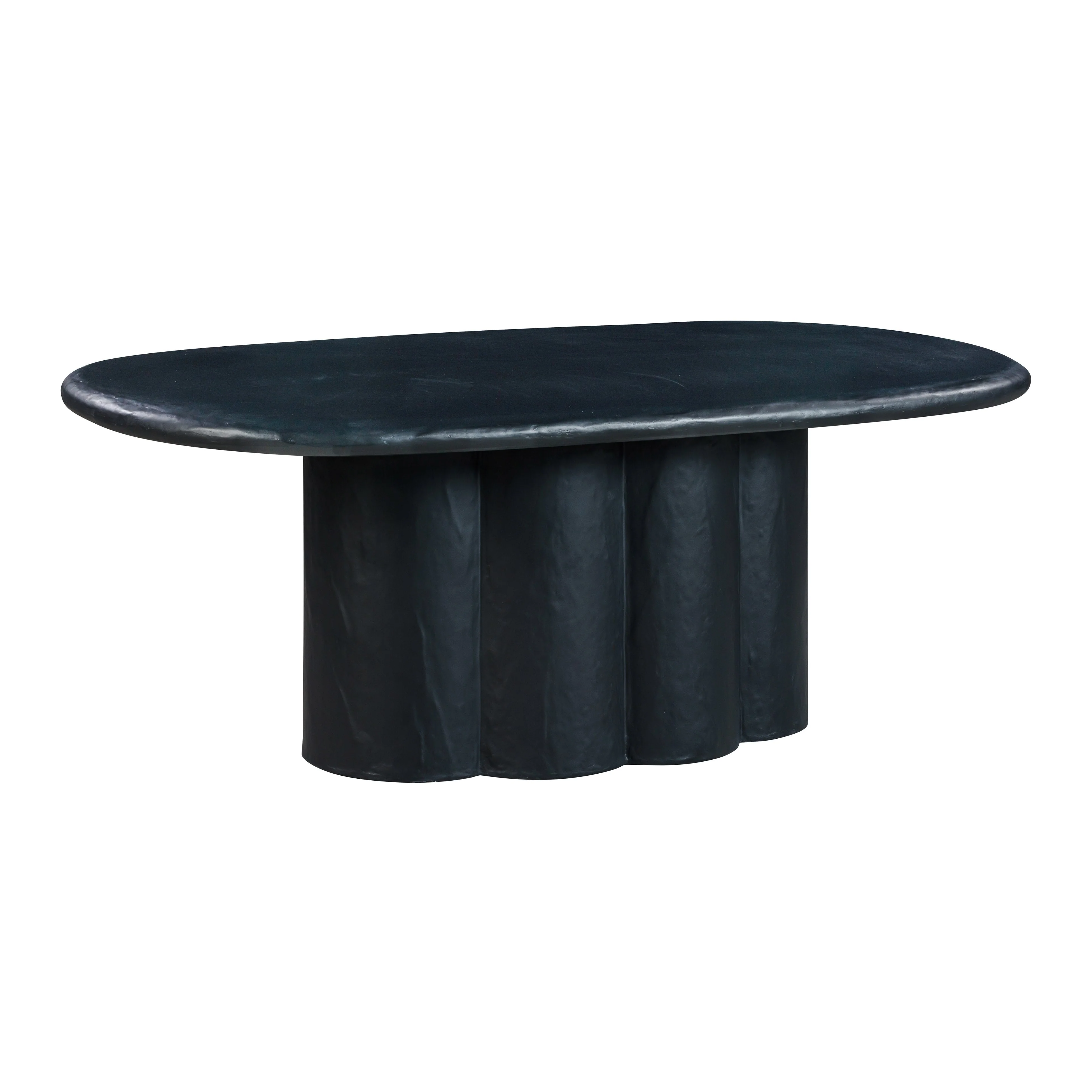Elika Faux Plaster Oval Dining Table - Image 3