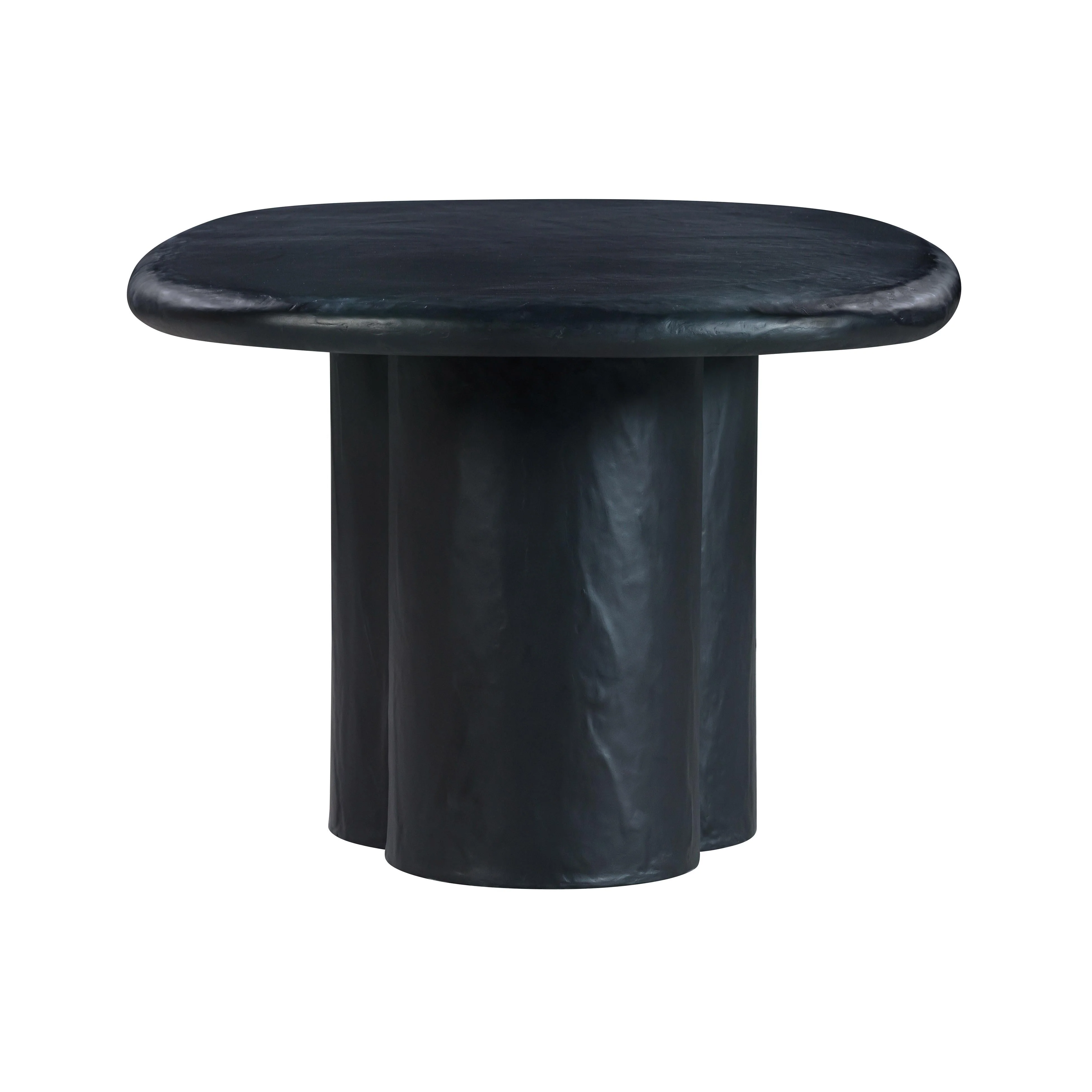 Elika Faux Plaster Oval Dining Table - Image 4