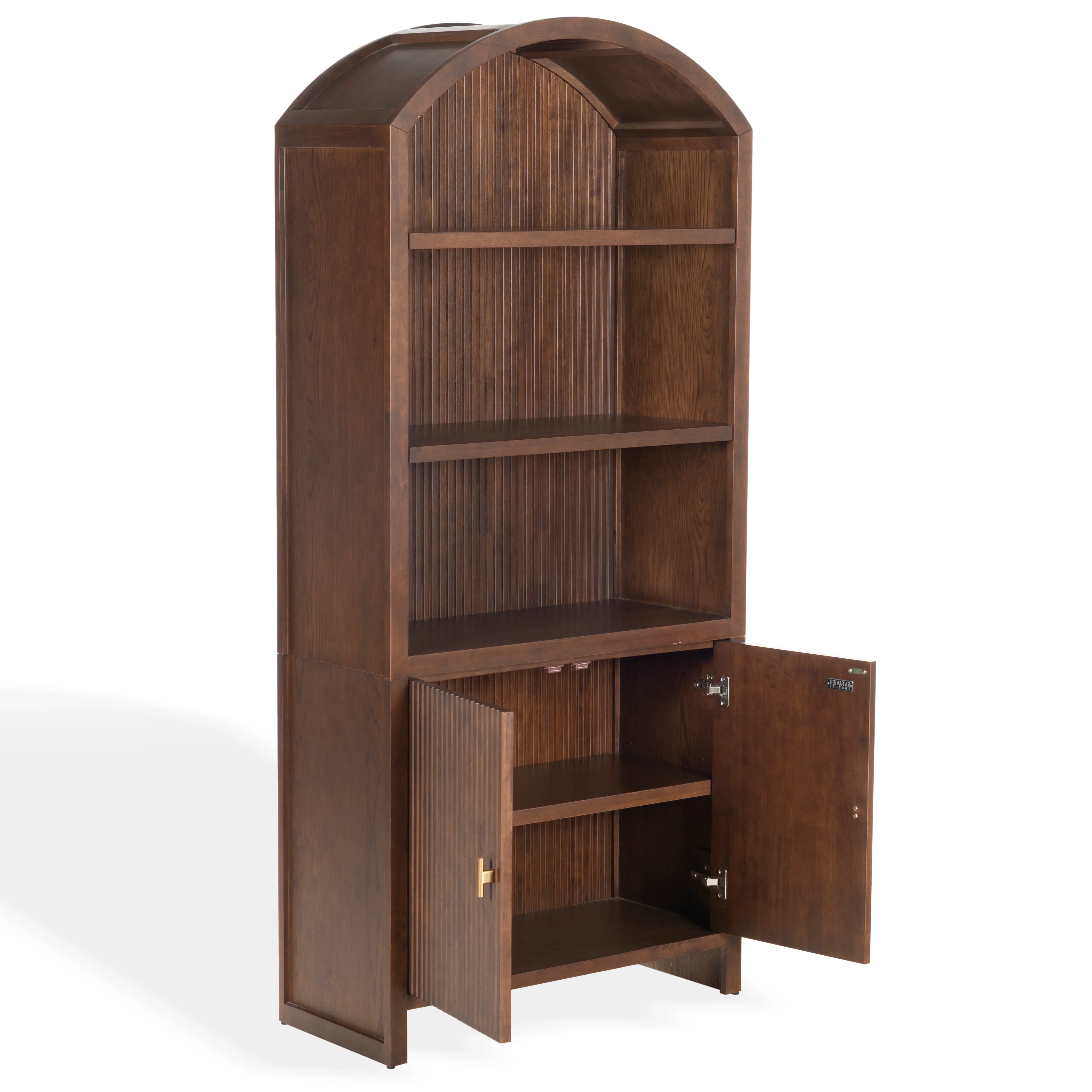 Elladora Ribbed Front Wood Bookcase - Image 18