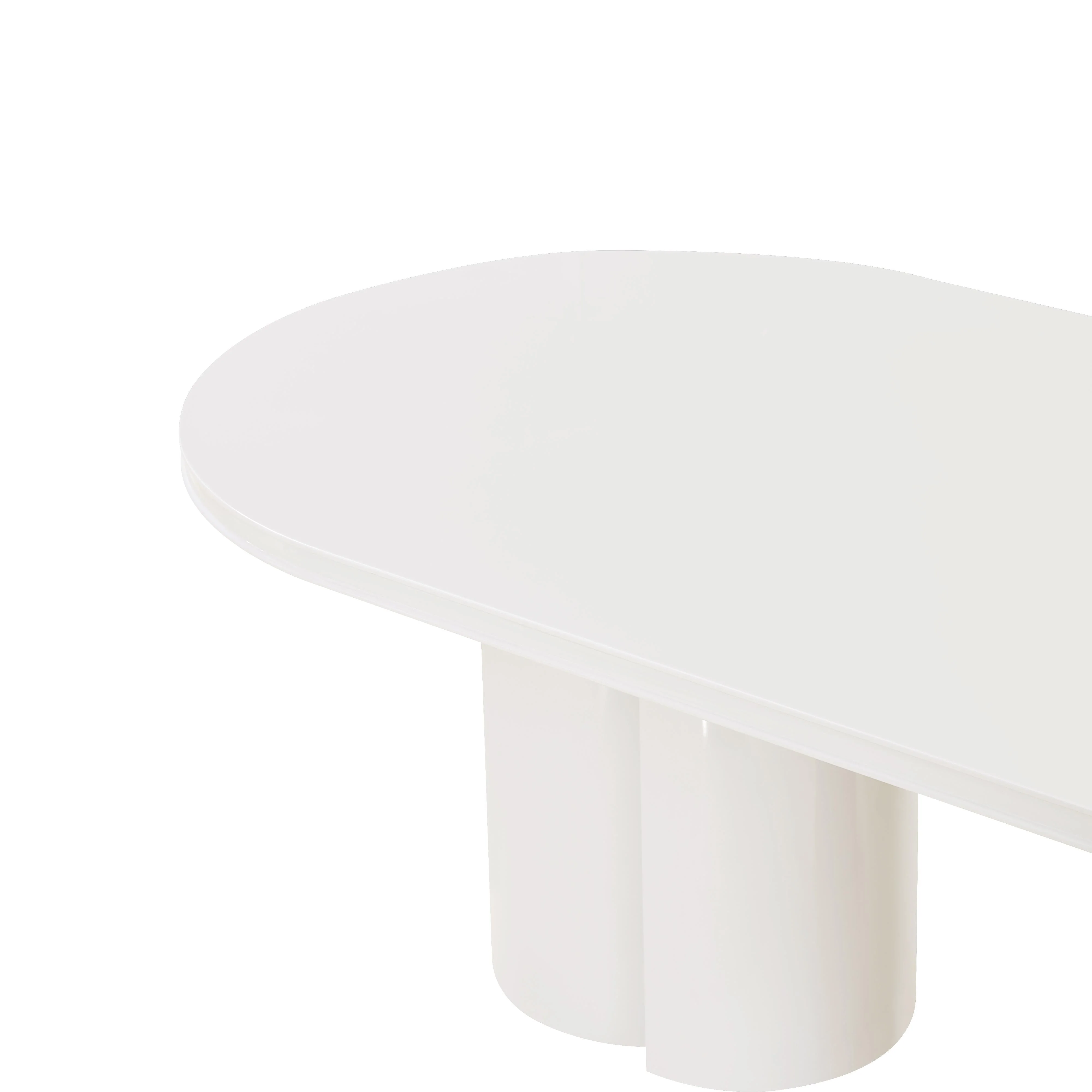 Elora 79" Lacquer Oval Dining Table - Image 6