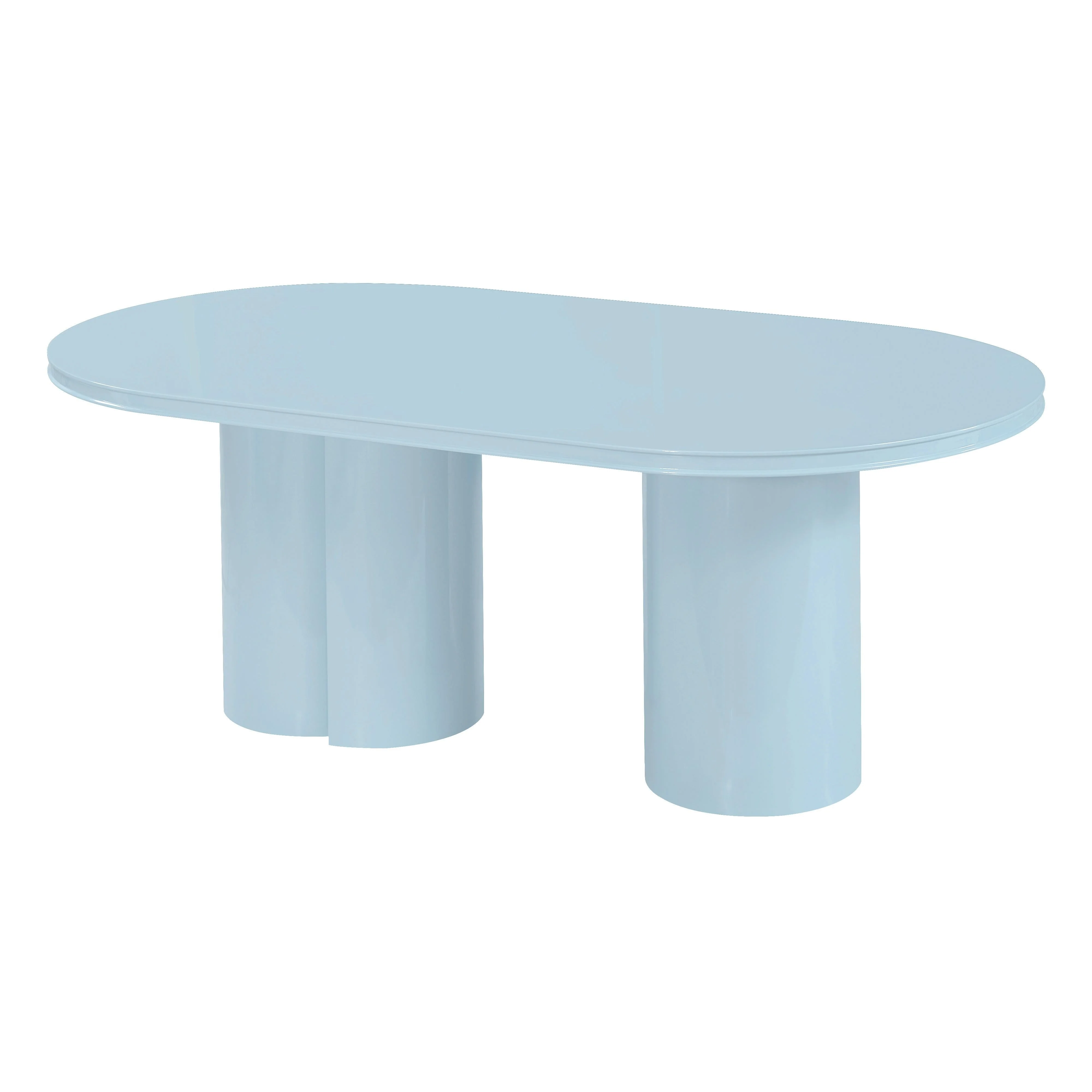 Elora 79" Lacquer Oval Dining Table - Image 7