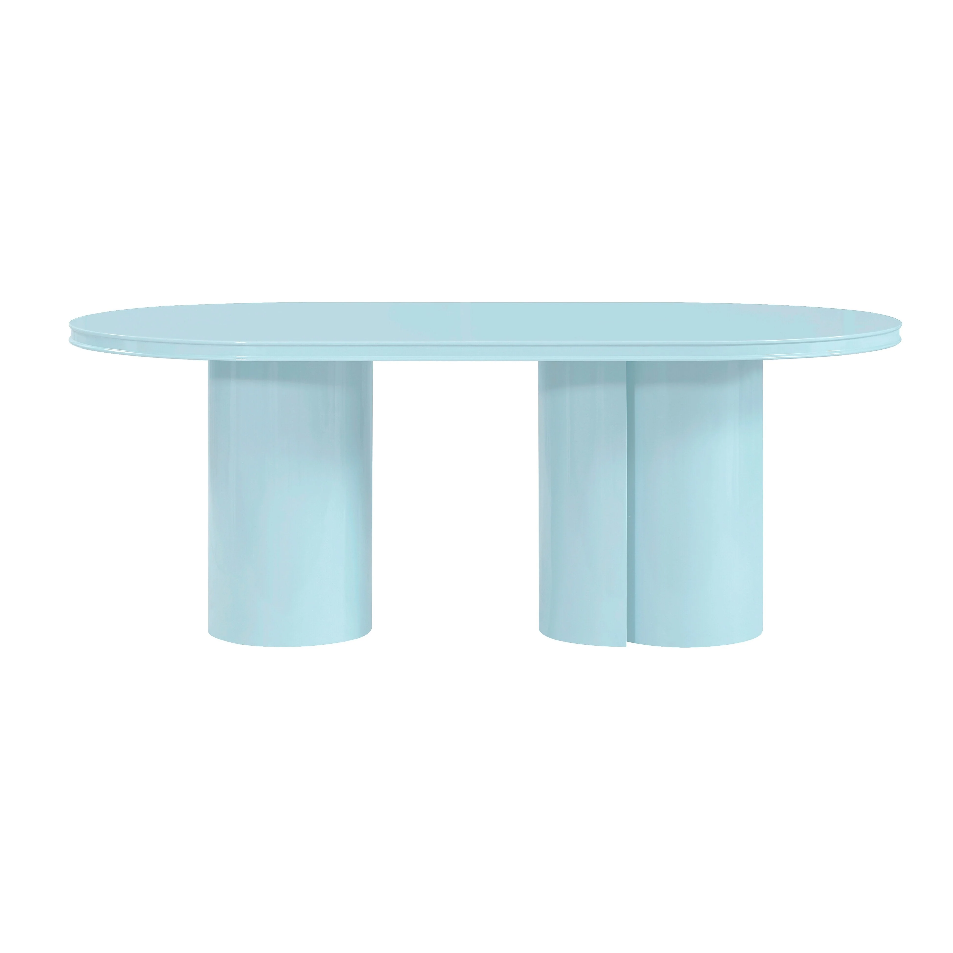 Elora 79" Lacquer Oval Dining Table - Image 9
