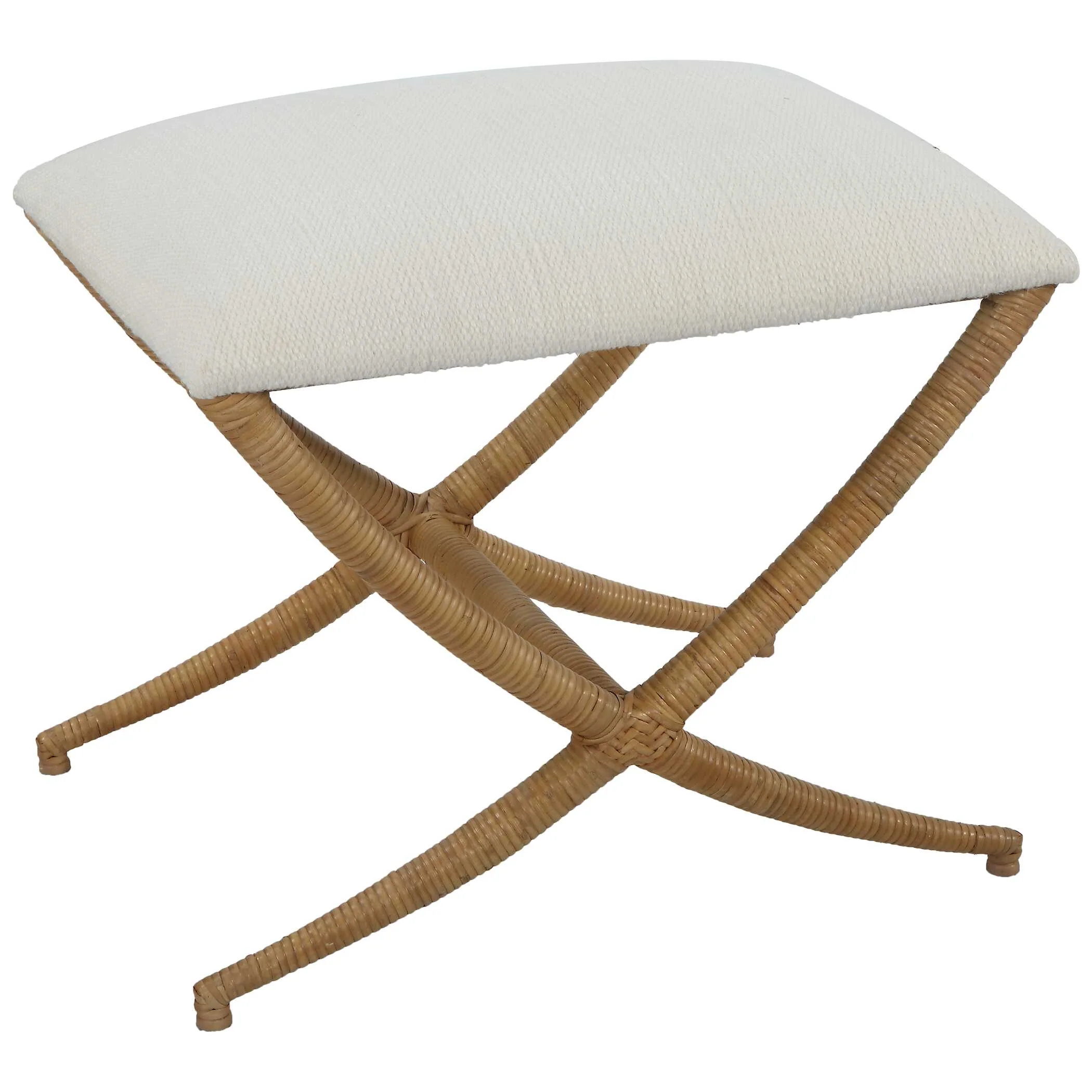 Expedition White Fabric Small Bench - Image 4