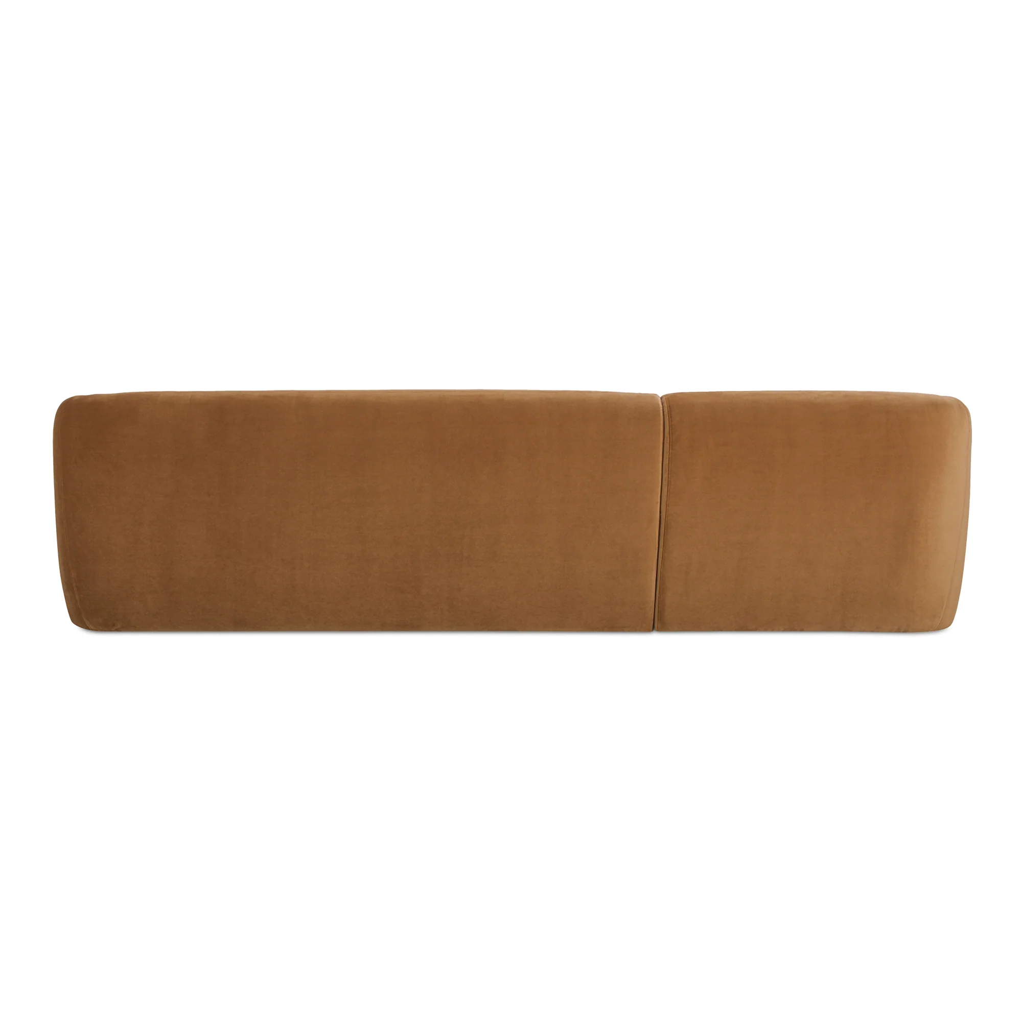 Faye Left Sectional Tan Faux Mohair - Image 5