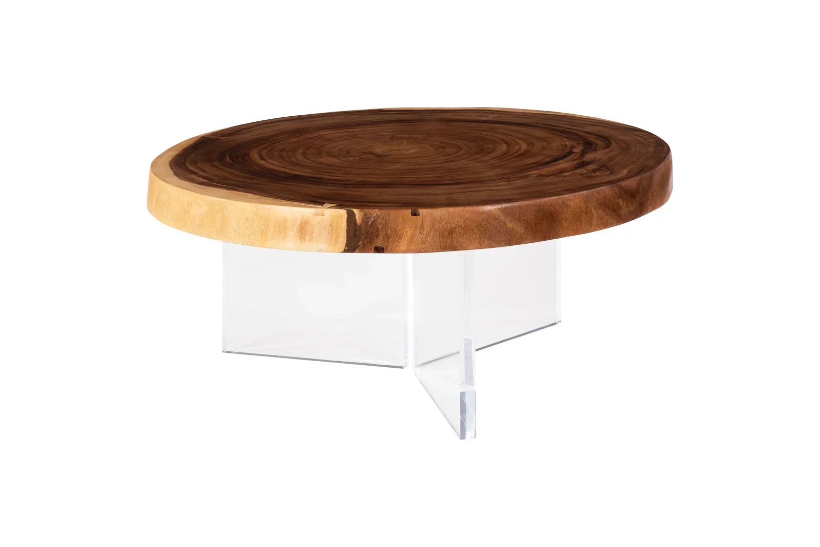 Floating Round Coffee Table With Acrylic Legs - Image 4