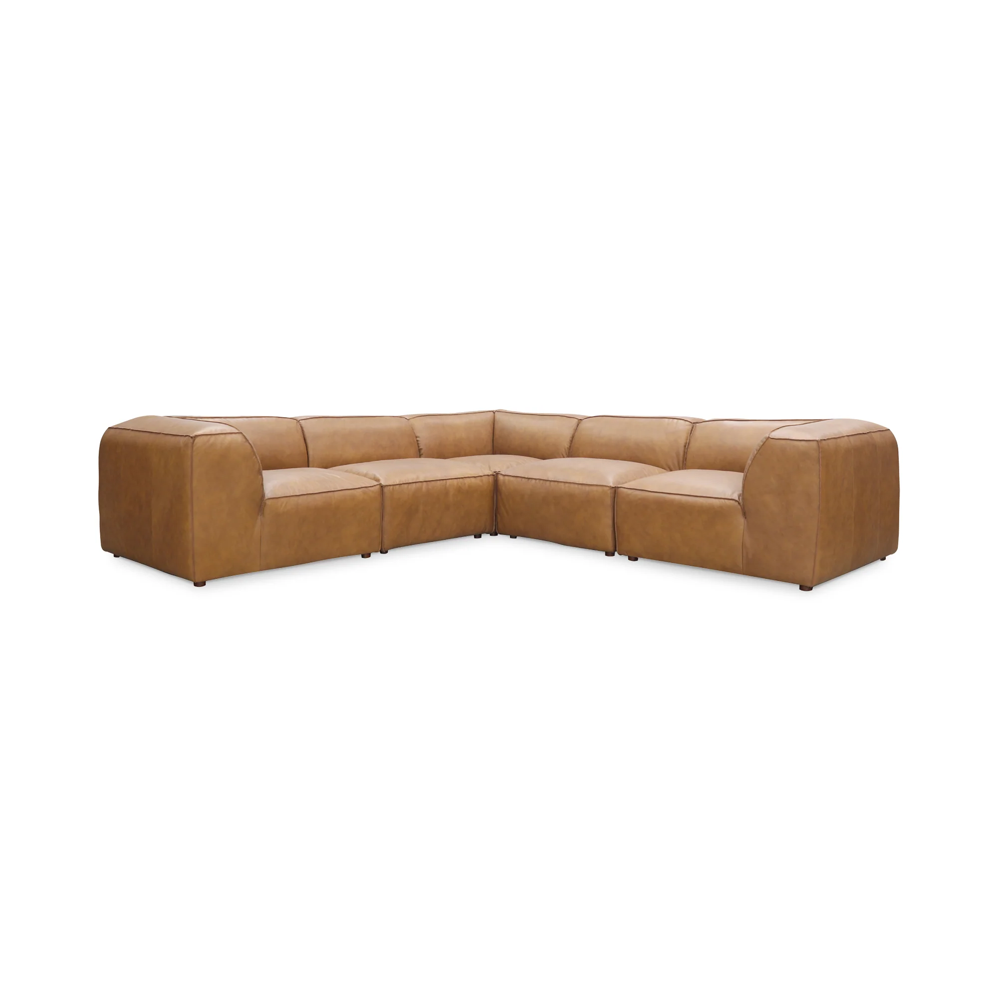 Form Classic L Modular Sectional Sonoran Tan Leather - Image 3