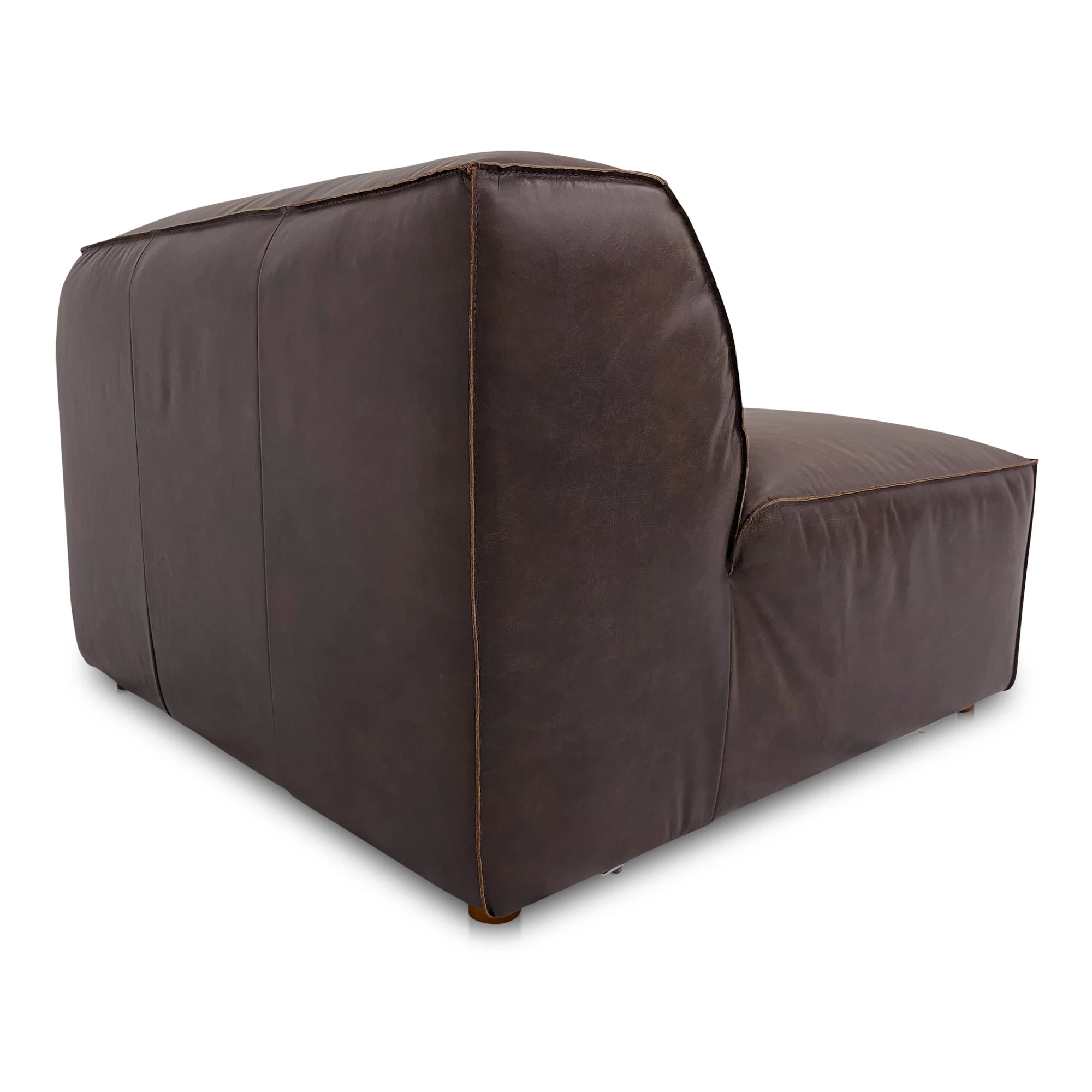 Form Corner Chair Espresso Brown Leather - Image 3