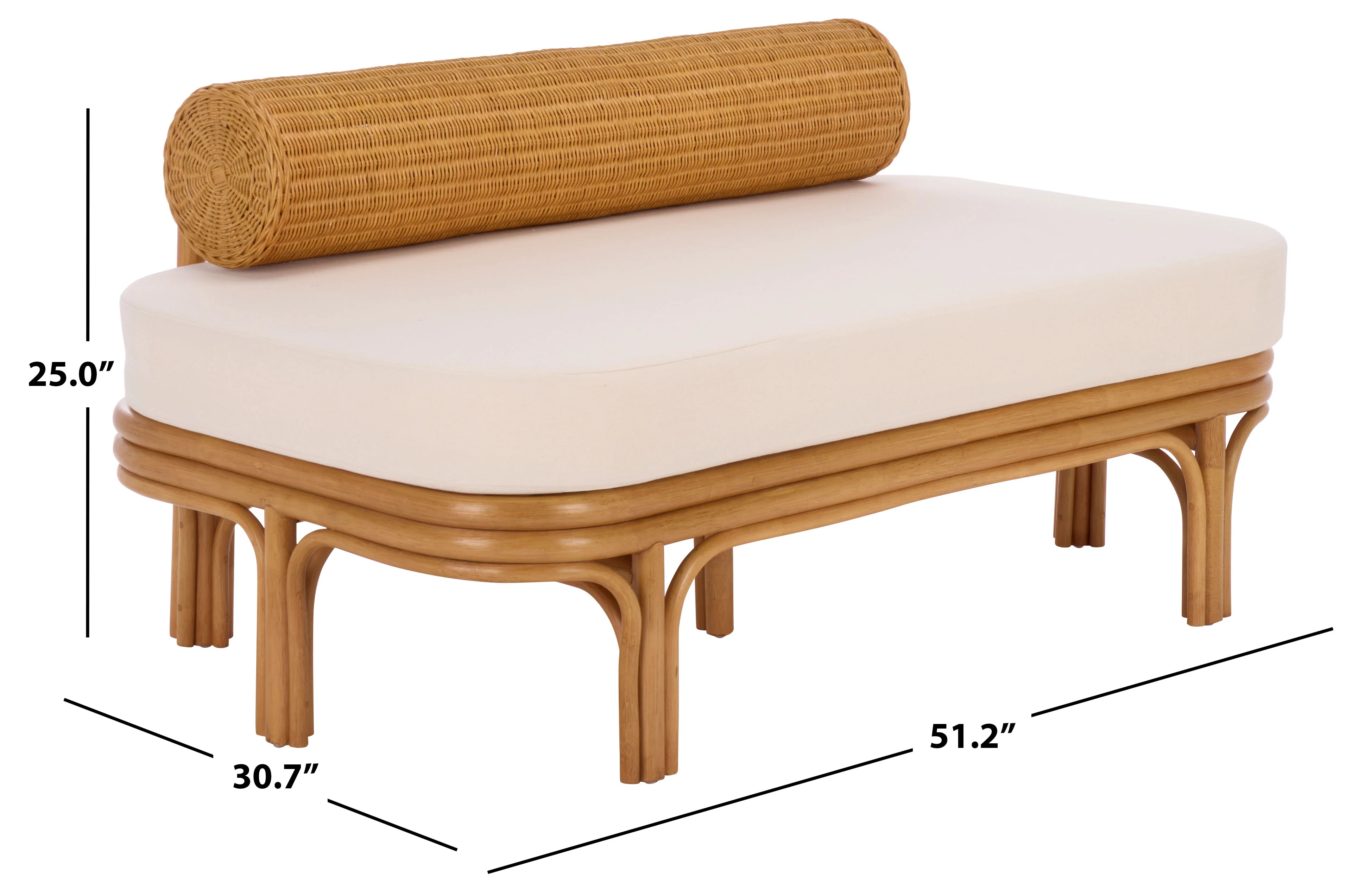 Fowley Rattan Bench - Image 7