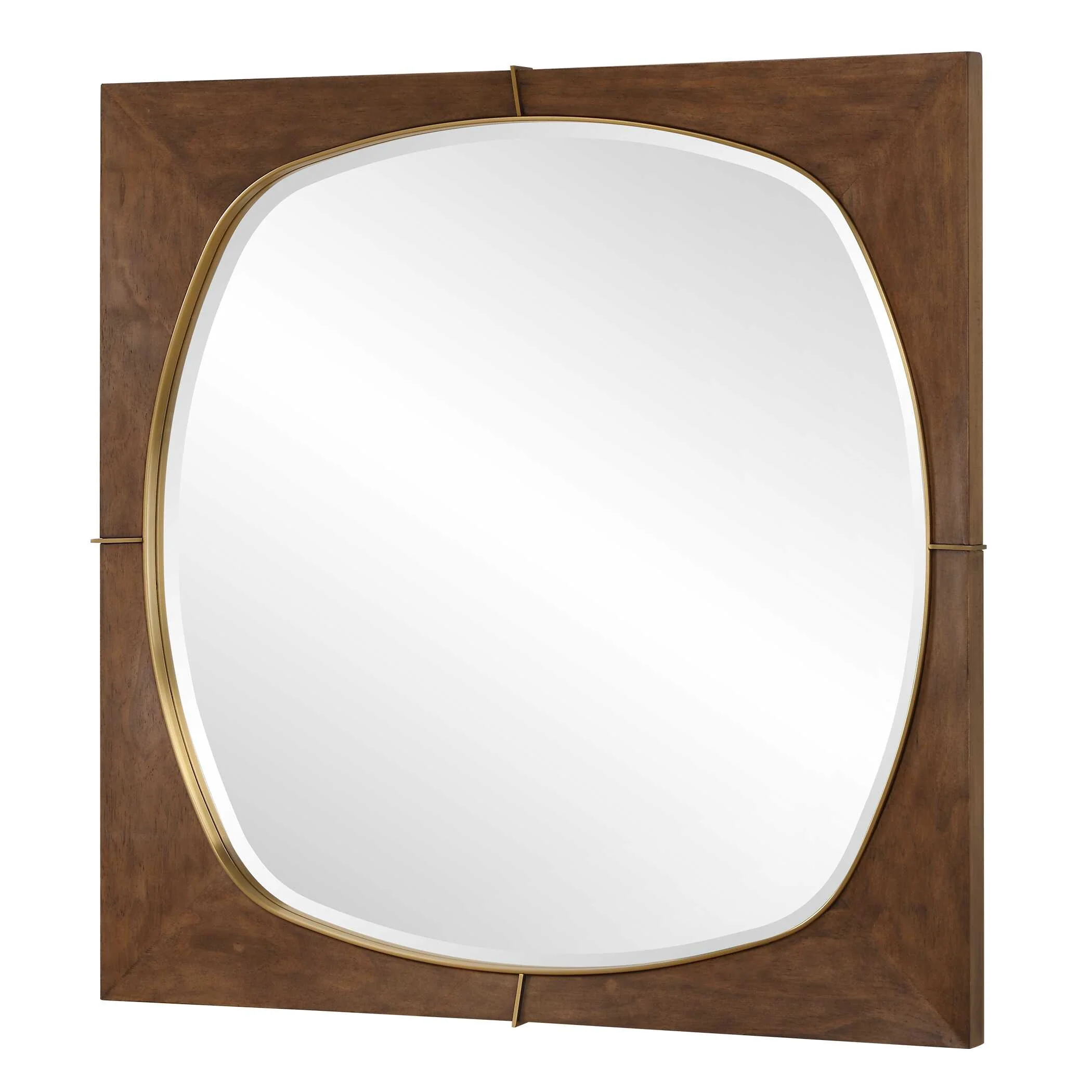 Garonne Square Walnut Mirror - Image 4