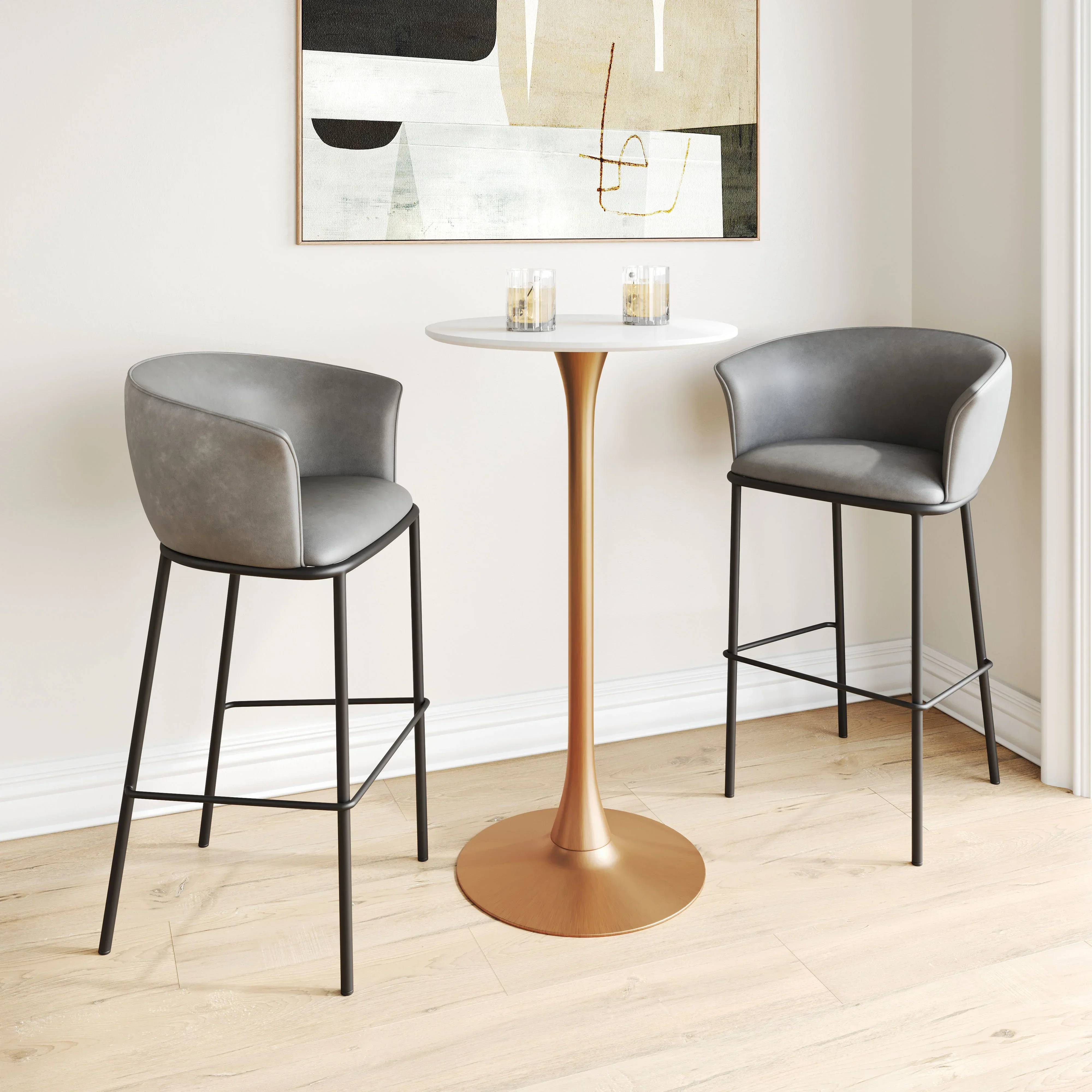 Garston Barstool Gray - Image 3