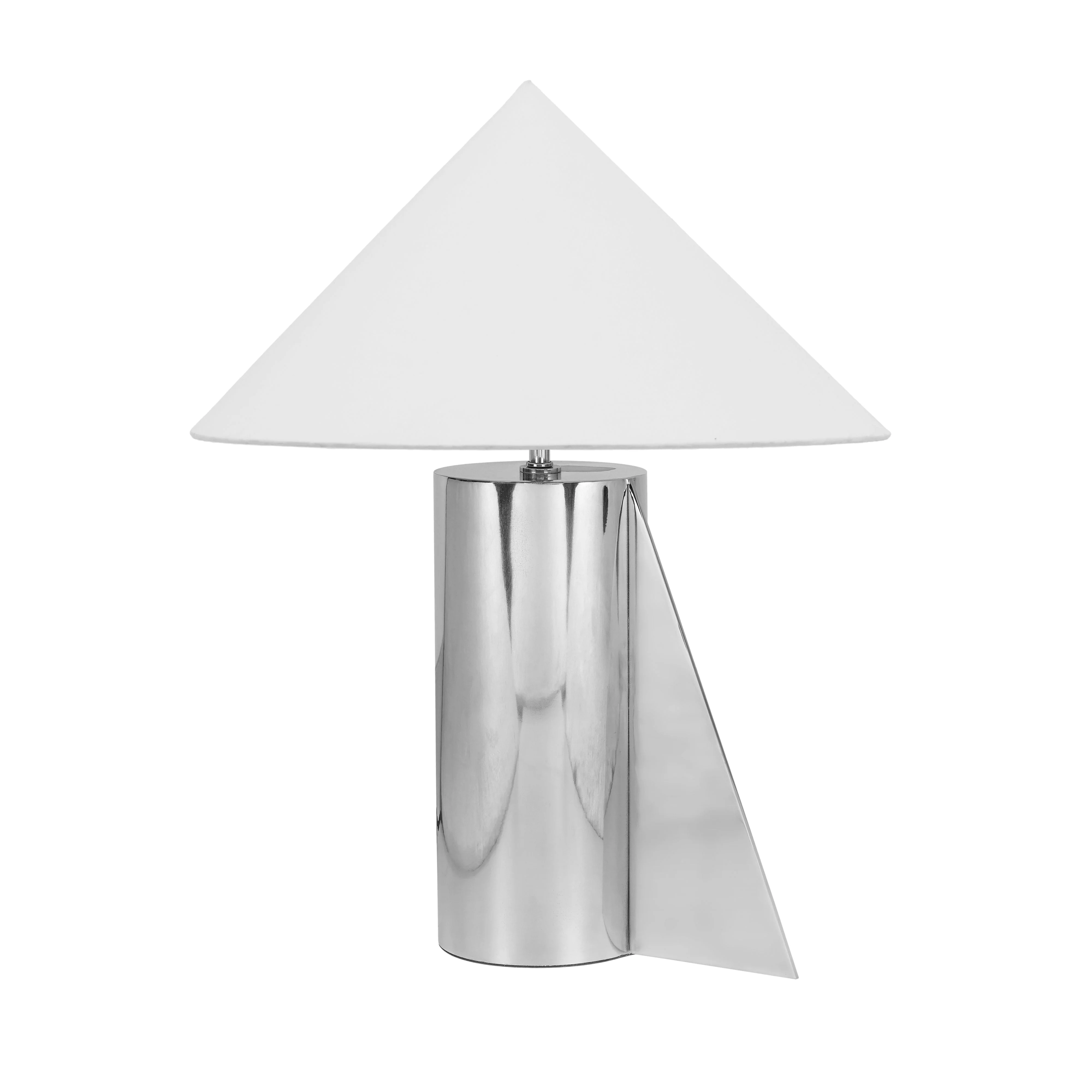 Geo Angled Chrome Table Lamp - Image 4