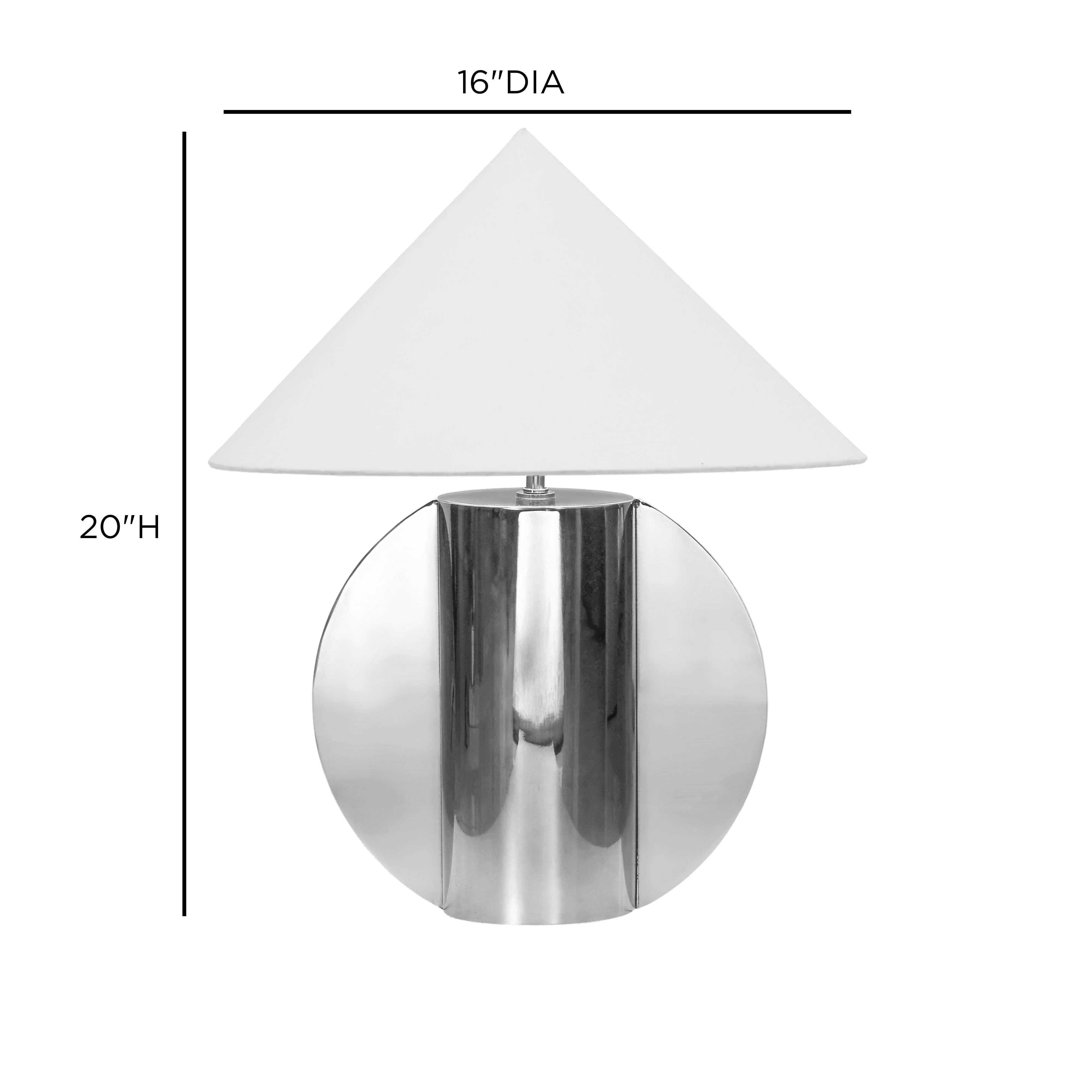 Geo Semi-Circled Chrome Table Lamp - Image 6